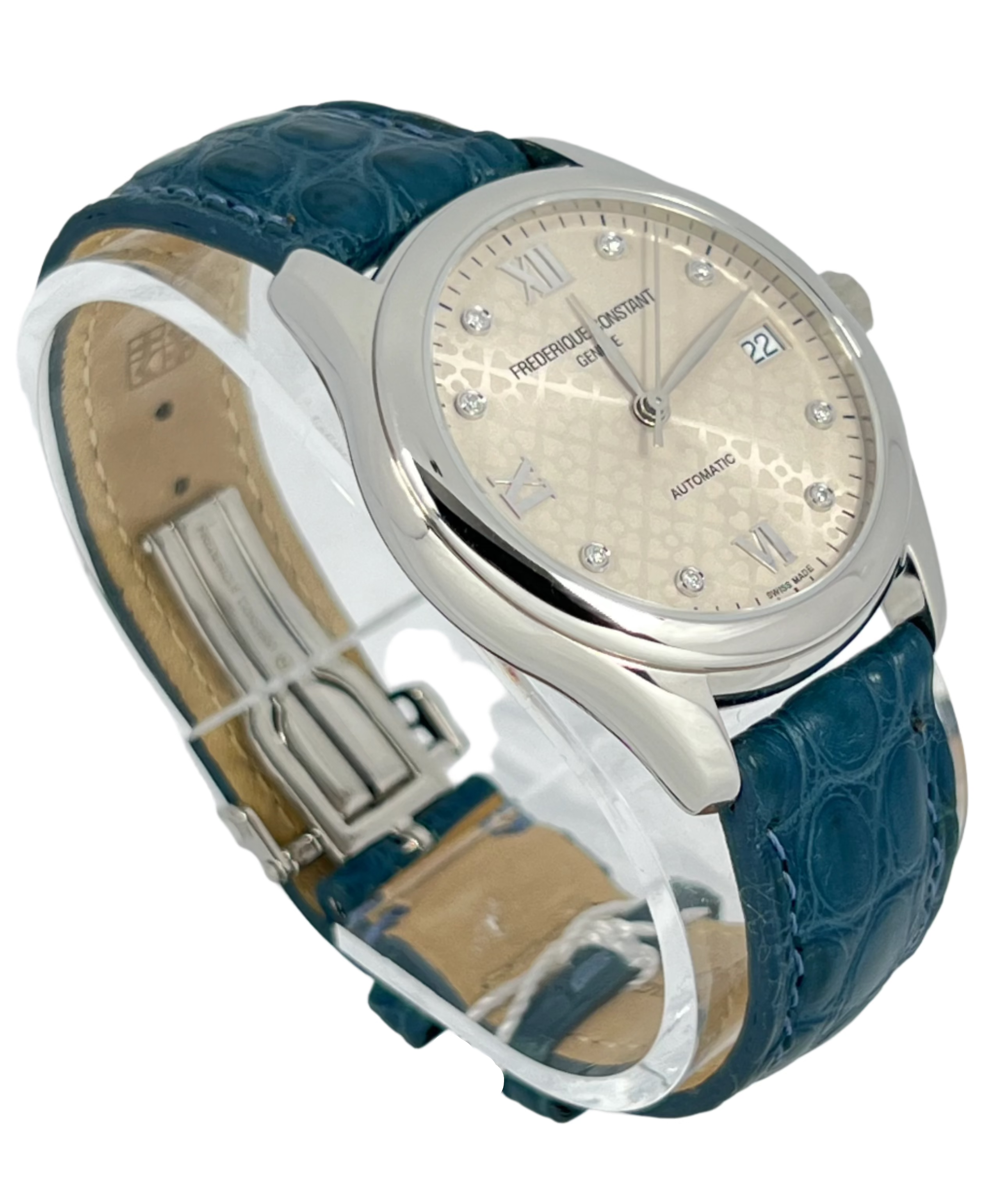 Frederique Constant Geneve Stainless Steel Women's Watch - Elegant Luxury Timepiece for Business, Evening & Special Occasions