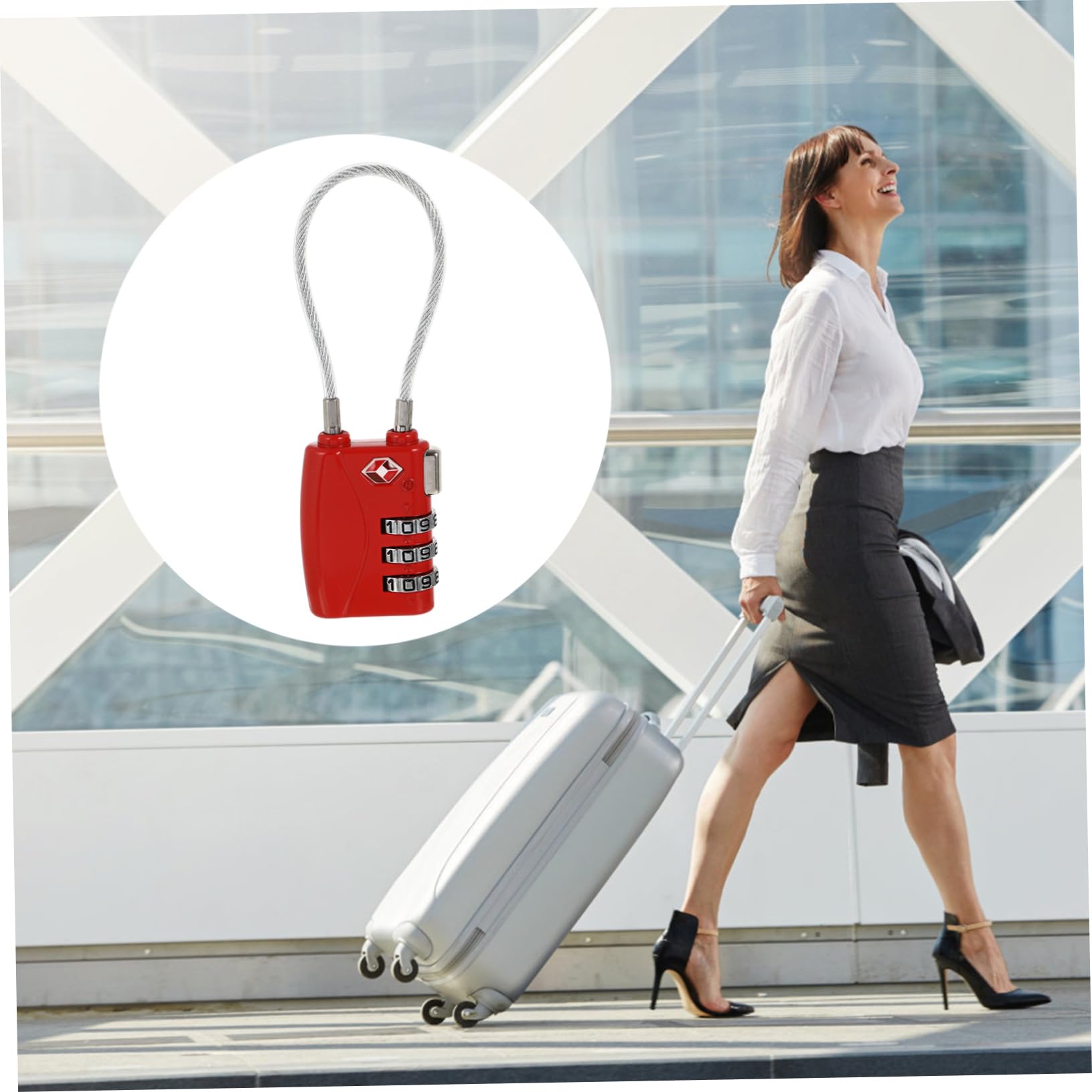POPETPOP Outdoor Padlock - Waterproof & Heavy Duty Travel Luggage Lock with Key, TSA Approved for Suitcases, Backpacks & Bags - Perfect for Airports, Hotels & International Travel Security