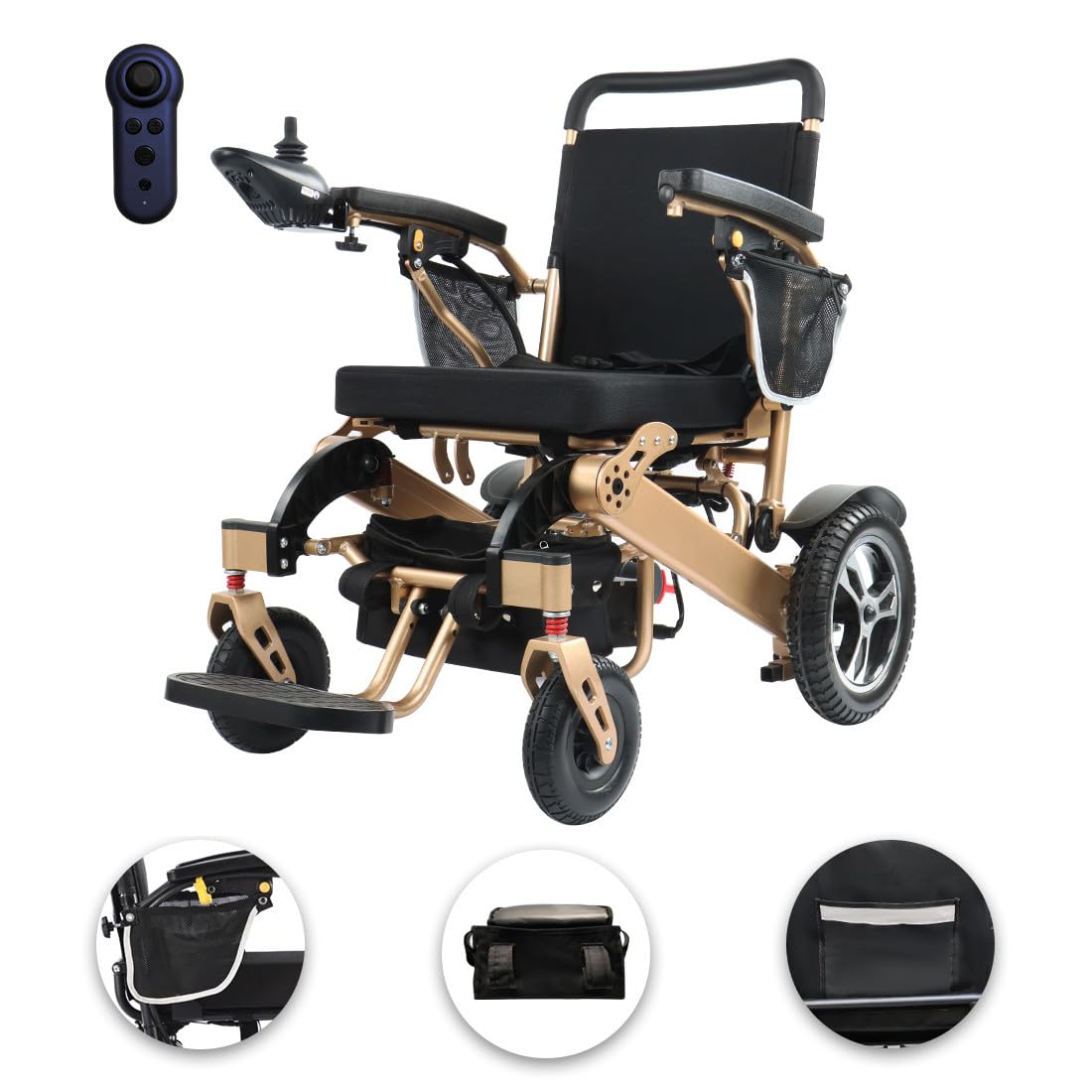 Electric Wheelchair for Adults - Lightweight Portable Folding Power Wheelchair with 600W Motor, 18.9