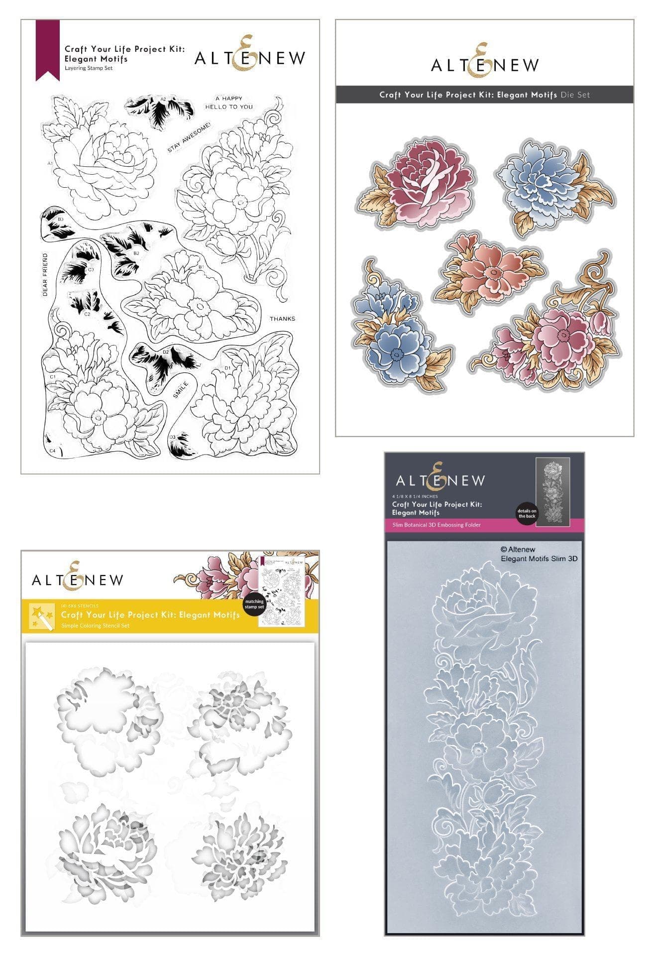 DIY Craft Your Life Project Kit with Elegant Motifs - Perfect for Scrapbooking, Card Making, and Home Decor Projects