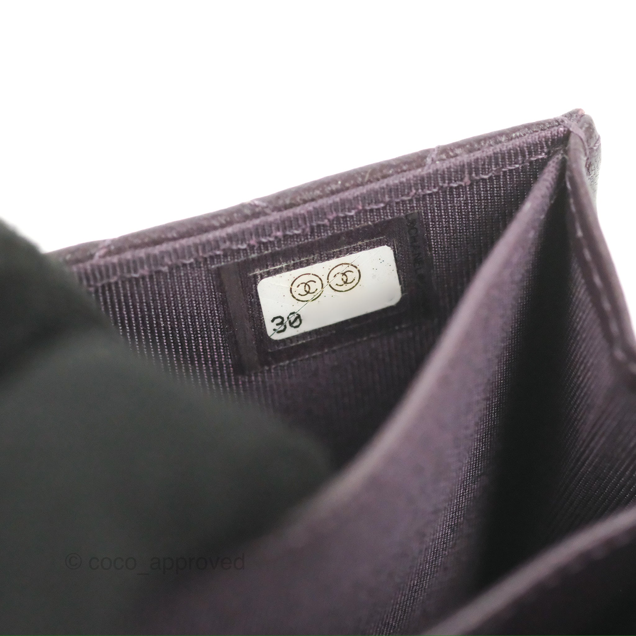 Chanel Classic Flap Coin Purse - Dark Purple Lambskin Leather with Silver Hardware | Luxury Small Wallet for Women, Perfect for Parties & Evening Events