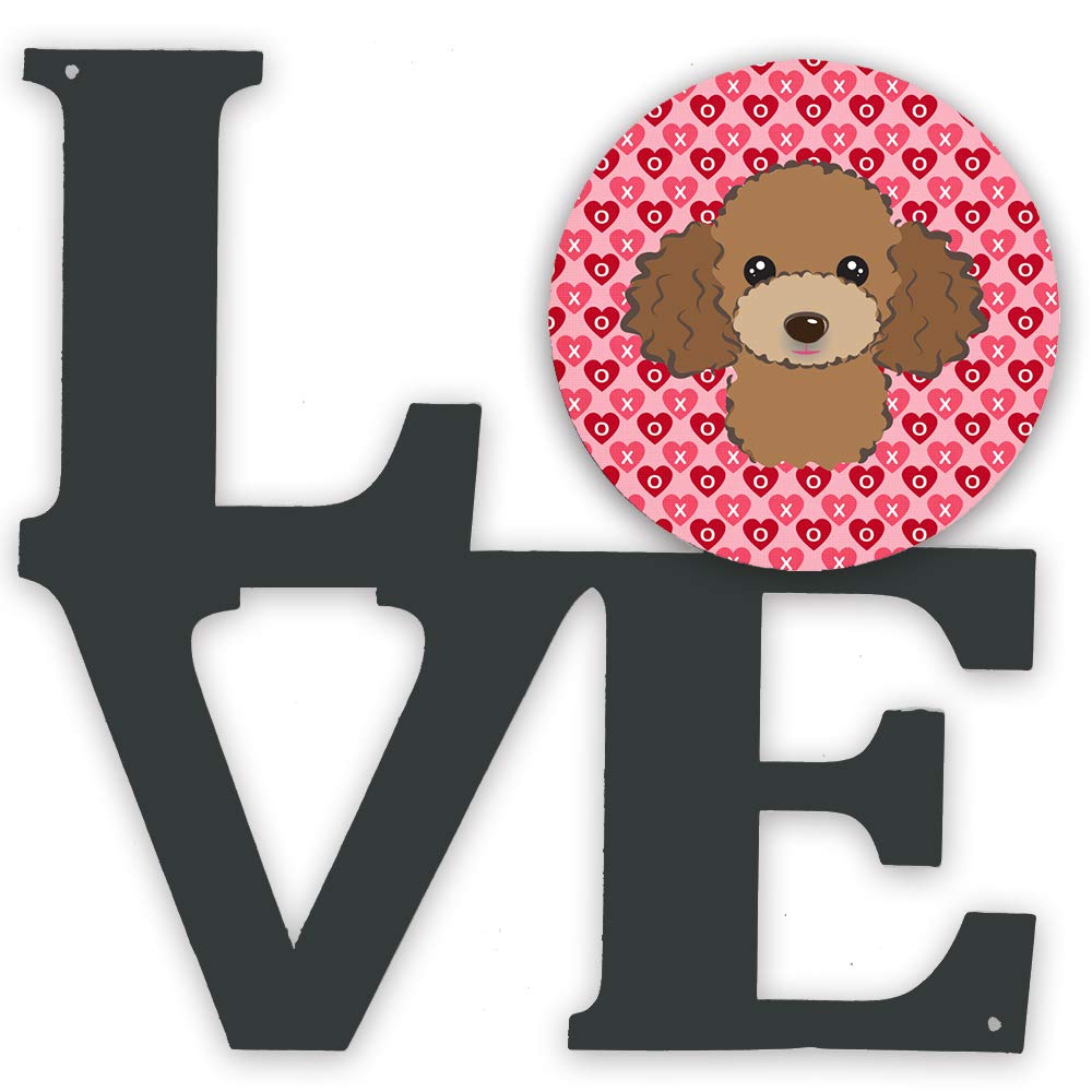 Caroline's Treasures BB5326WALV Chocolate Brown Poodle Metal Wall Art - Indoor Outdoor Decor for Patio, Bathroom, Kitchen - Durable Aluminum & Steel Sculpture - Perfect for Home, Office & Garden Decor