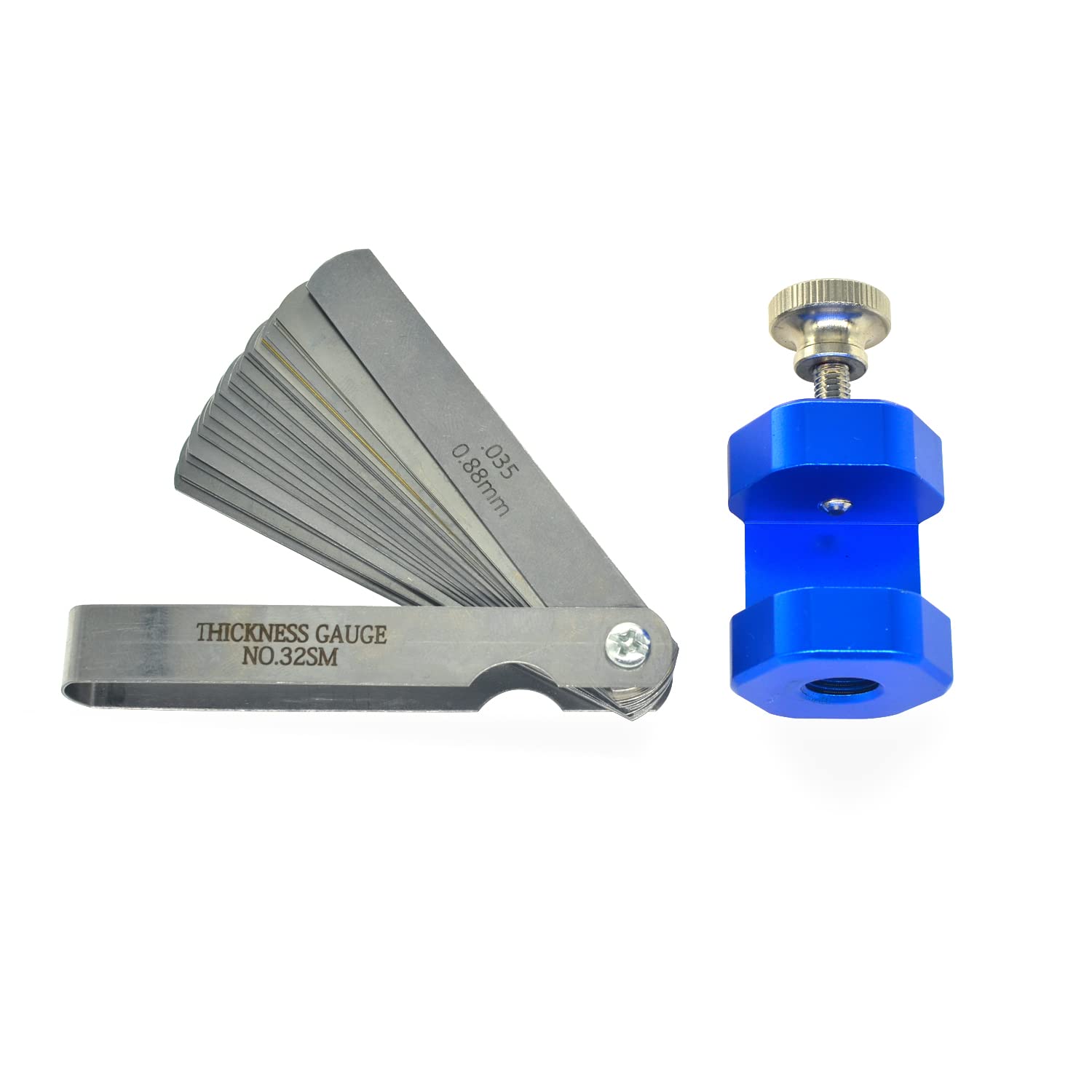 12mm Spark Plug Gap Tool with Feeler Gauge - Professional Measuring & Adjusting Tool for Car, Motorcycle, ATV, Lawn Mower - Perfect for DIY Auto Repair & Engine Maintenance