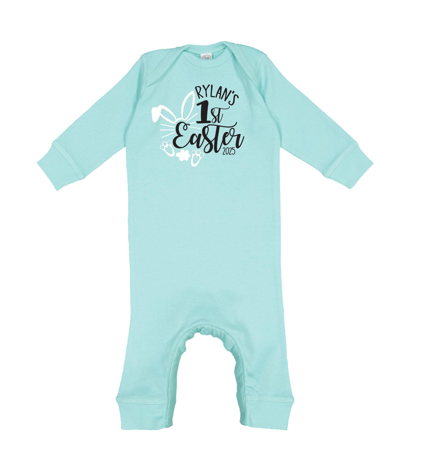 Personalized First Easter Outfit for Baby - Bunny Romper & Easter Pajamas Set (12 Months, Kelly Green) | Perfect Easter Gift for Toddler, Photo Shoot & Family Celebration