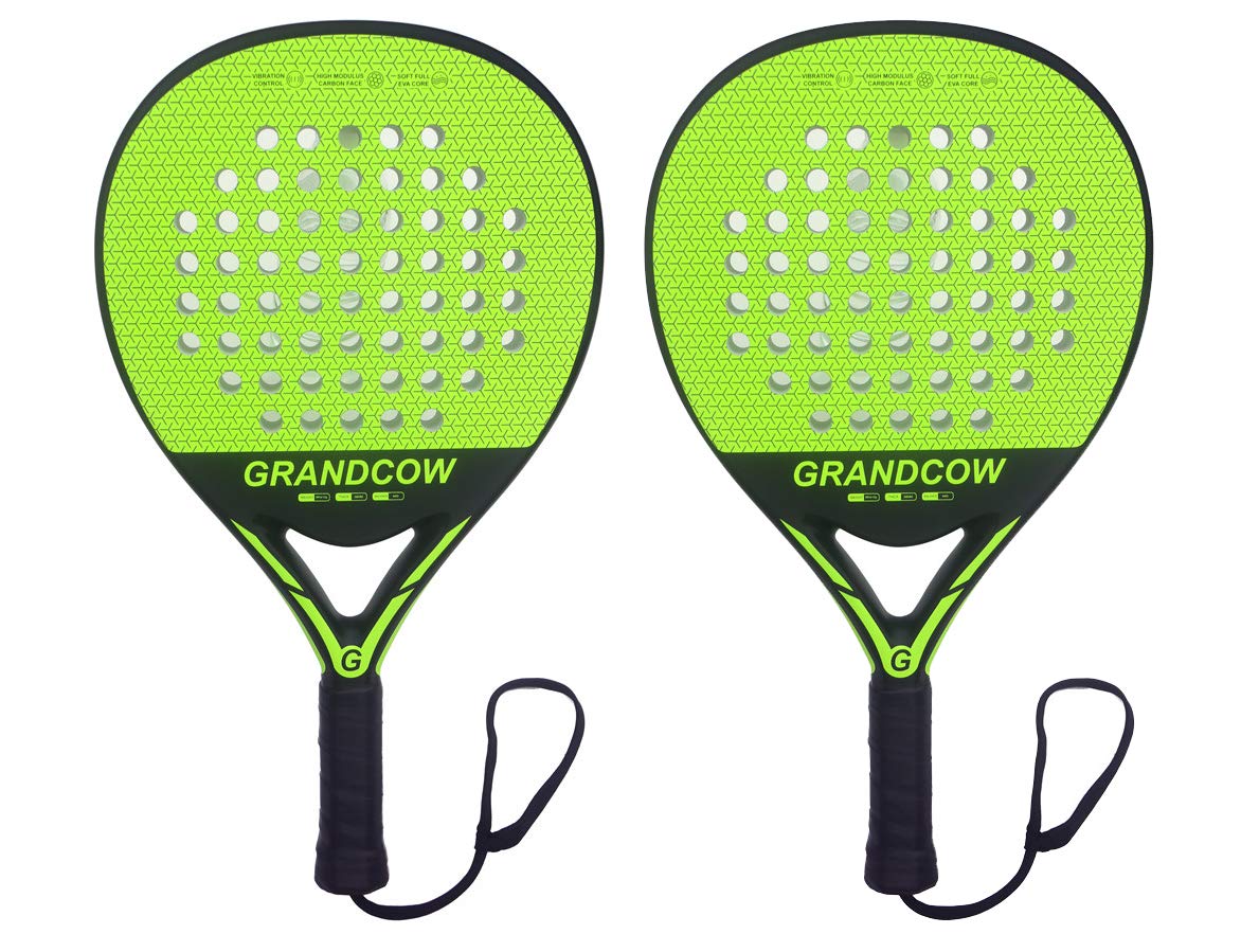Premium Carbon Fiber Padel Racket - Lightweight Power Tennis Paddle for Paddleball | Perfect for Outdoor & Indoor Court Sports, Beach Games & Recreational Play