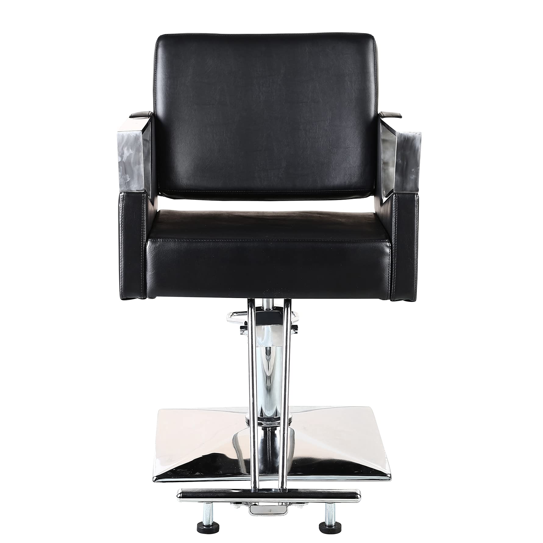 Professional Hydraulic Barber Chair - 360° Swivel Styling Salon Chair for Hairdressers & Beauty Salons, Adjustable Height, Durable Black Leather - Perfect for Haircuts, Styling & Barber Shops