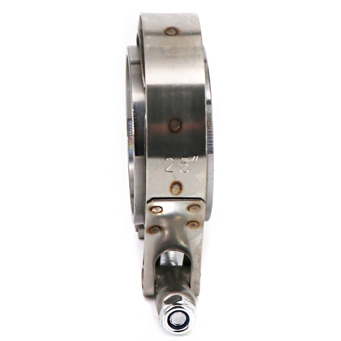 2.5 Inch Stainless Steel V-Band Clamp Kit with Male & Female Flanges for Turbo Exhaust Downpipe - High Temperature Resistant, Perfect for Automotive Exhaust Systems & Performance Upgrades