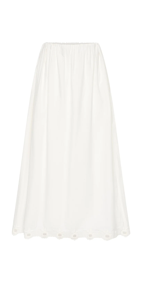 Antoinette Vintage White Skirt - Elegant Retro A-Line Midi Skirt for Women | Perfect for Casual Outings, Office Wear & Special Occasions