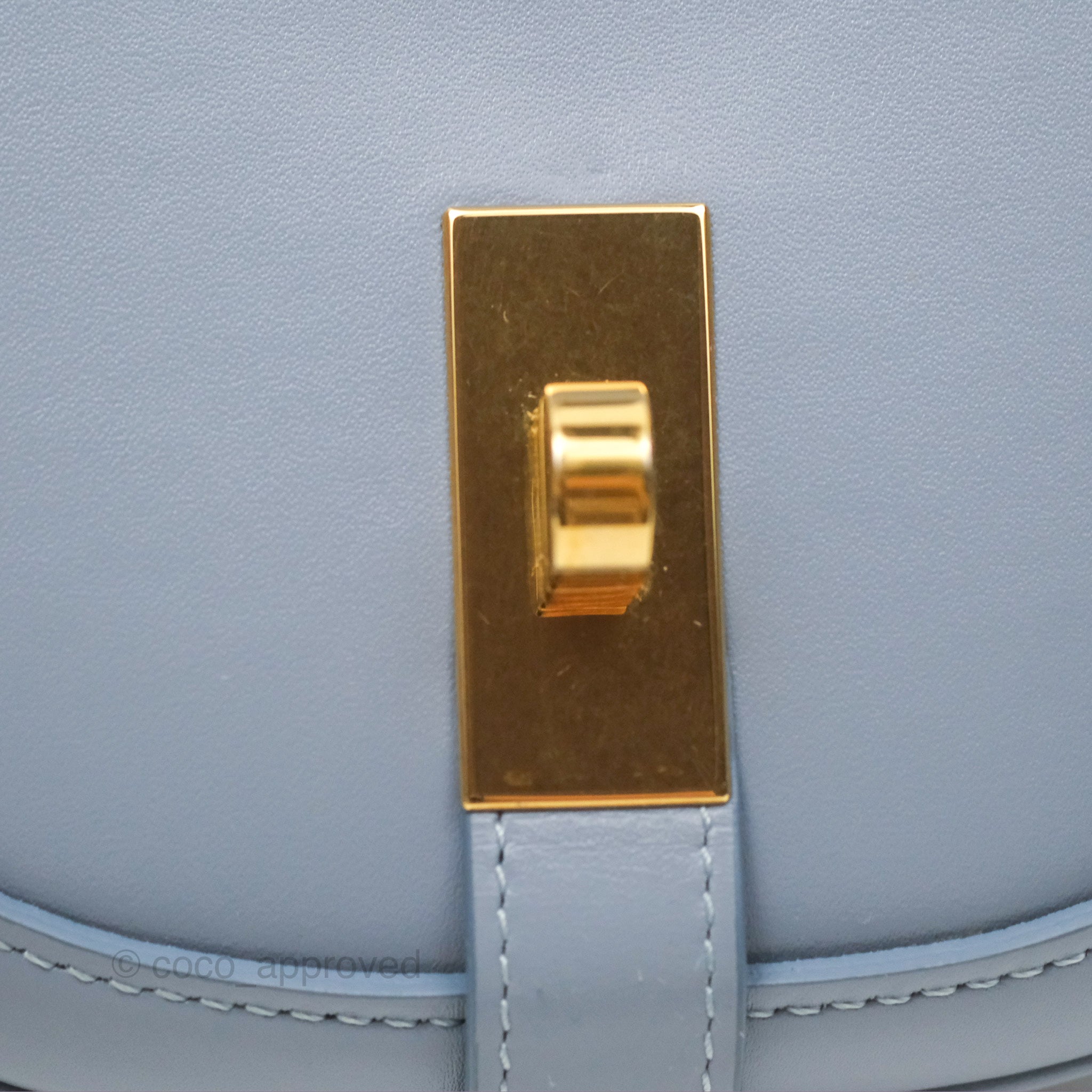Celine Small Besace 16 Crossbody Bag in Arctic Blue Natural Calfskin Leather - Perfect for Everyday Use, Work & Travel