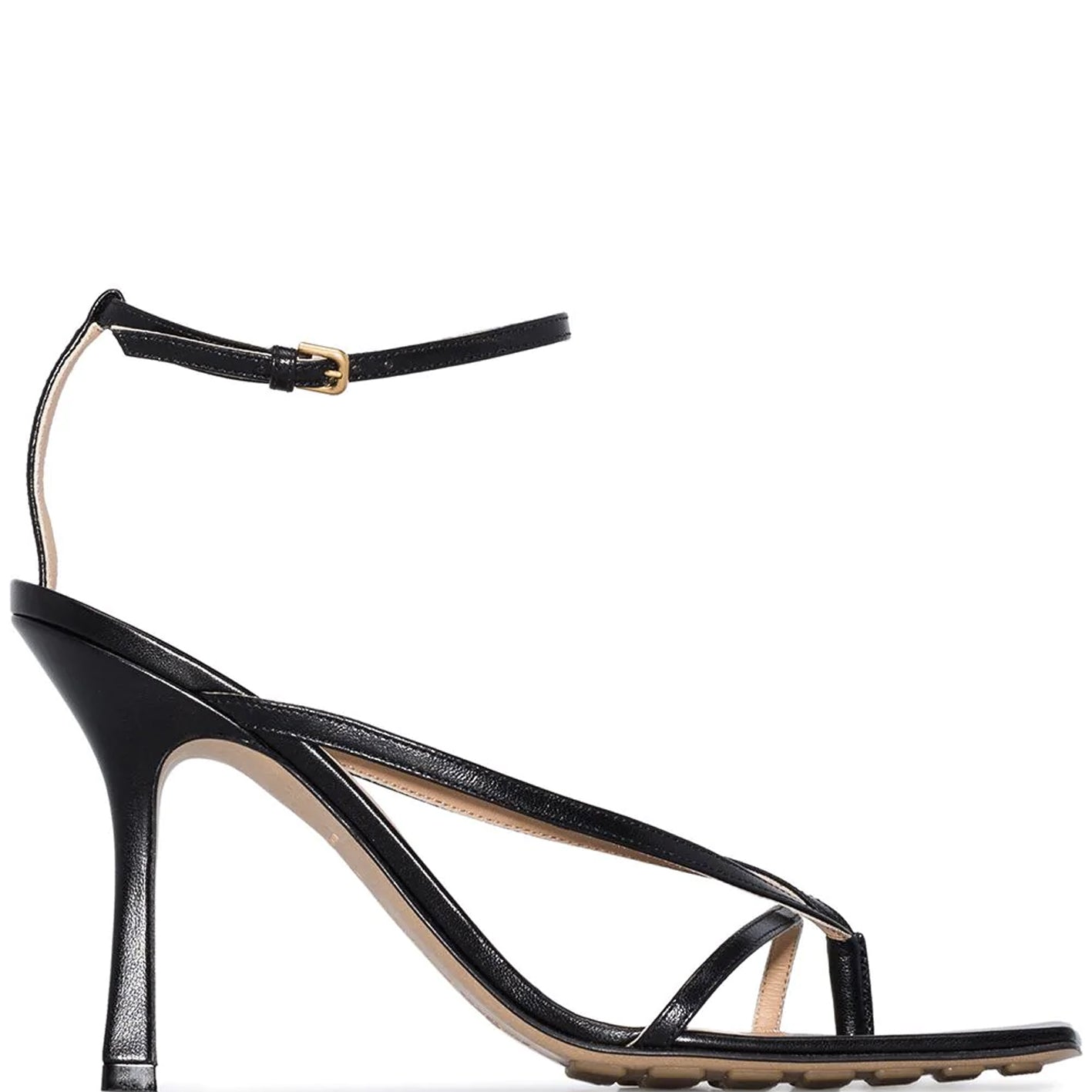 Stretch Square Sandal 90 - Comfortable Women's Black Sandals for Summer, Beach & Casual Wear