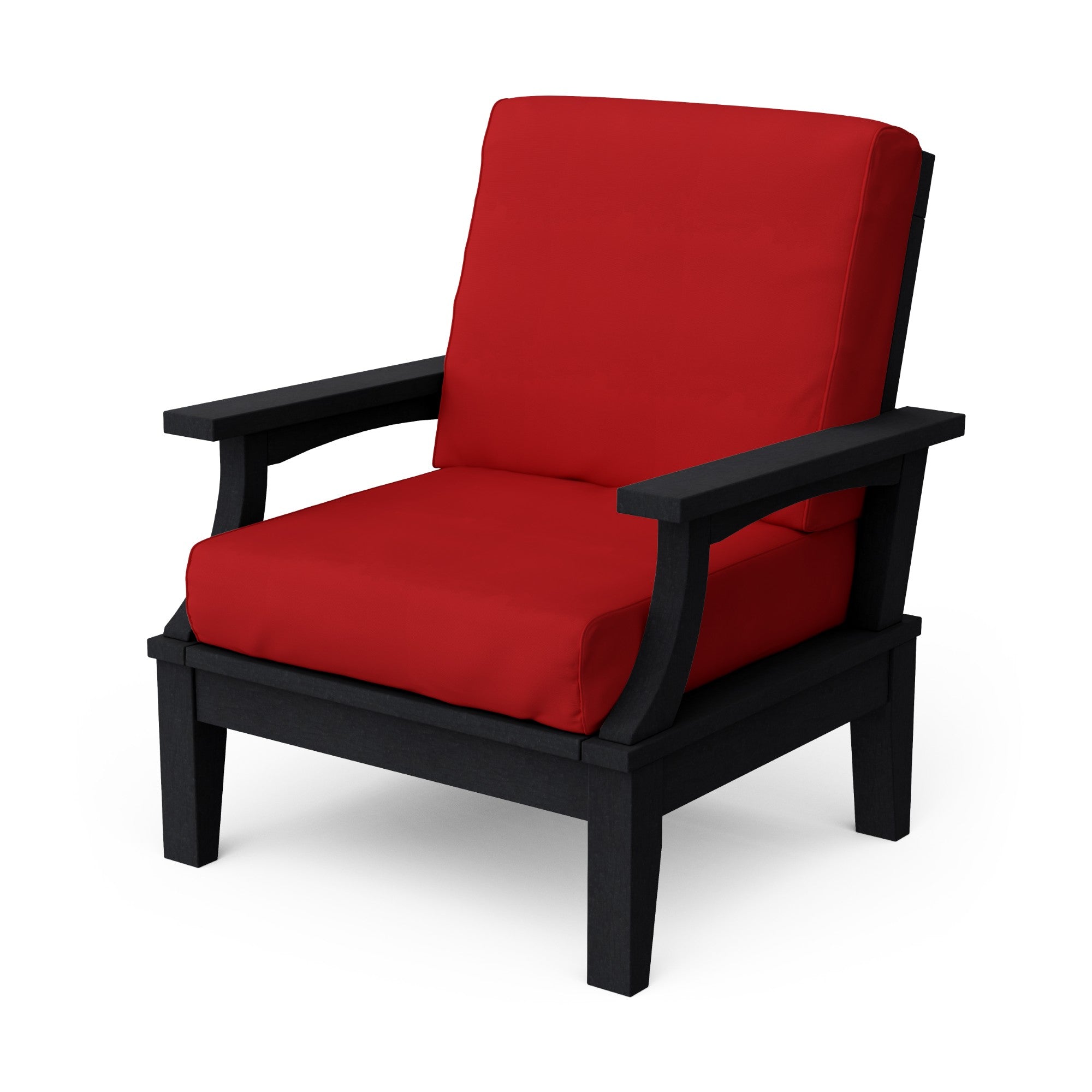 Heritage Deep Seating Patio Chair with Weather-Resistant Cushions - Outdoor Lounge Furniture for Garden, Poolside & Backyard Relaxation