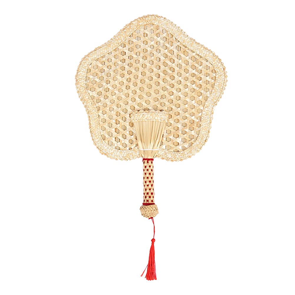 DOITOOL Handmade Straw Woven Fan - Portable for Home & Travel