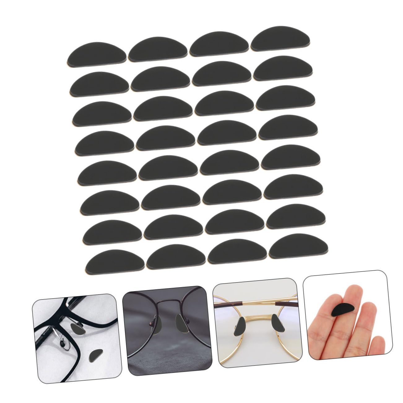 36 Pairs Silicone Glasses Nose Pads - Soft Nose Bridge Pads for Eyeglasses, Comfortable Anti-Slip Nose Cushions for Reading Glasses, Sunglasses & Frames - Perfect for All-Day Wear & Eyewear Comfort