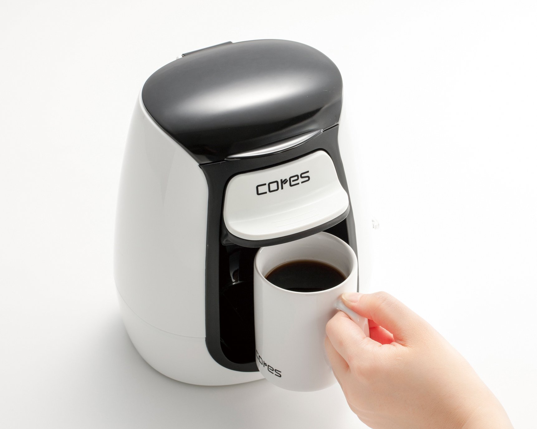 1CUP COFFEE MAKER with Travel Mug - Portable Single Serve Coffee Machine C311WH | Perfect for Home, Office & Camping | Genuine Japanese Product