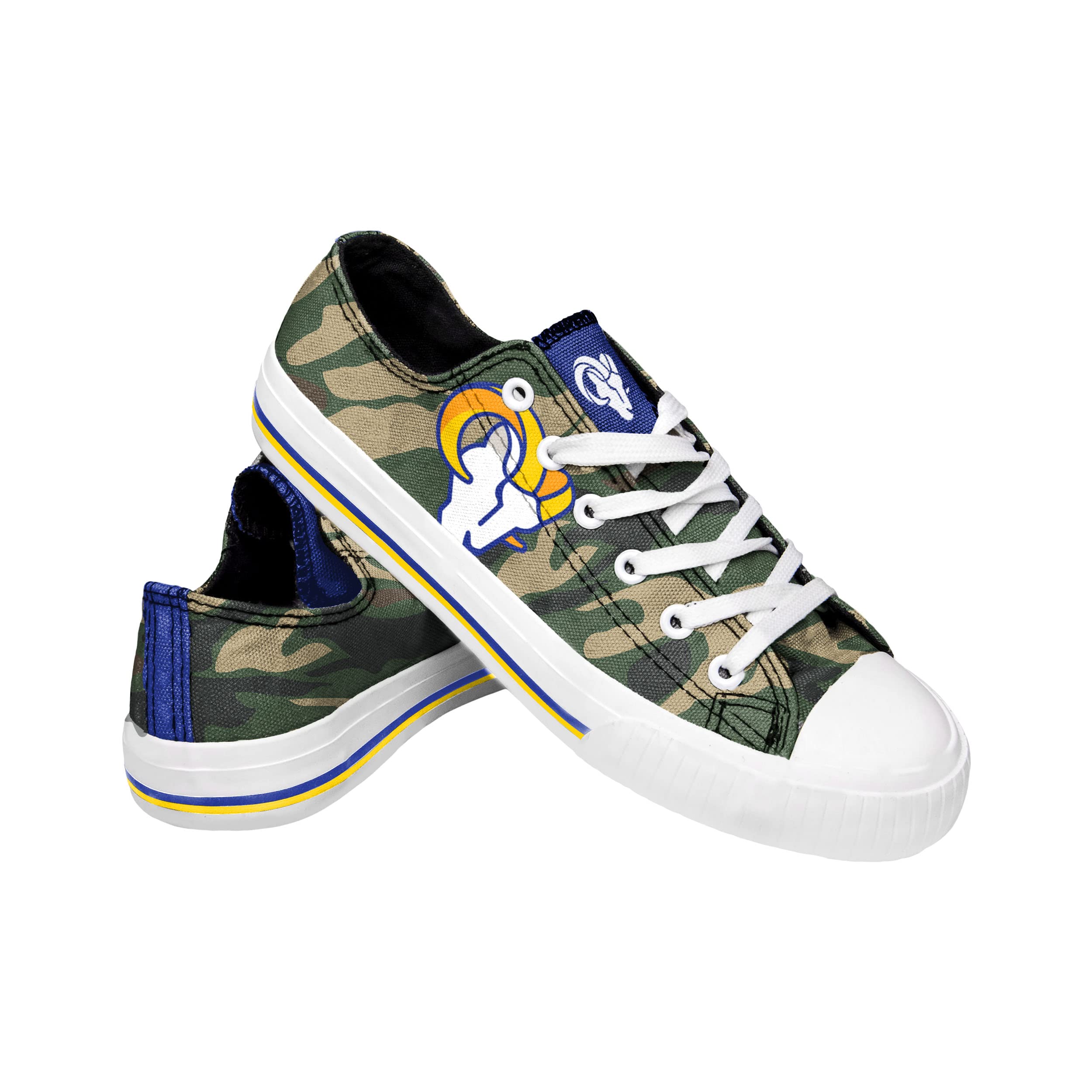 FOCO Women's NFL Camo Low Top Canvas Sneakers - Comfortable Casual Shoes for Sports Fans | Perfect for Game Day, Outfits & Everyday Wear