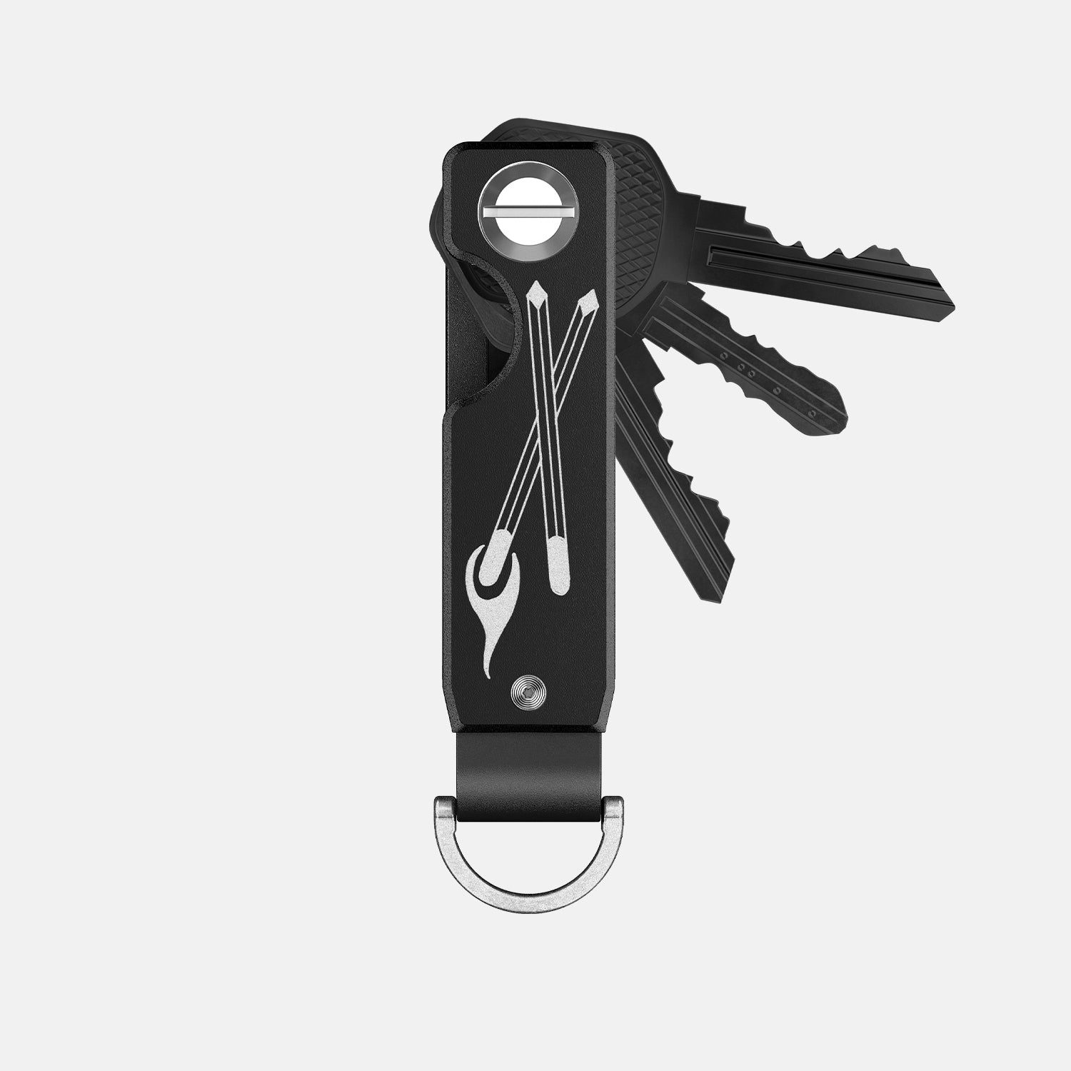 Ridge KeyCase - Premium Leather Key Holder with RFID Blocking | H.B. Nielsen Inspired Crossed Matches Design | Perfect for Home, Office & Travel Organization