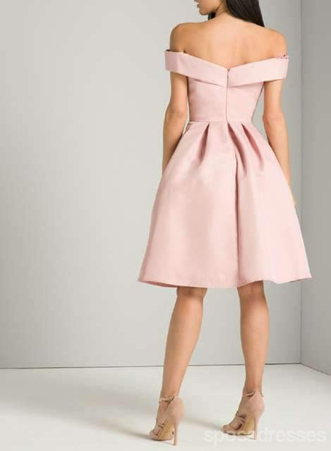 Pink Off Shoulder Short Homecoming Dresses for Women - Elegant Party Gown for Prom, Sweet 16, Formal Events (Style CM632)