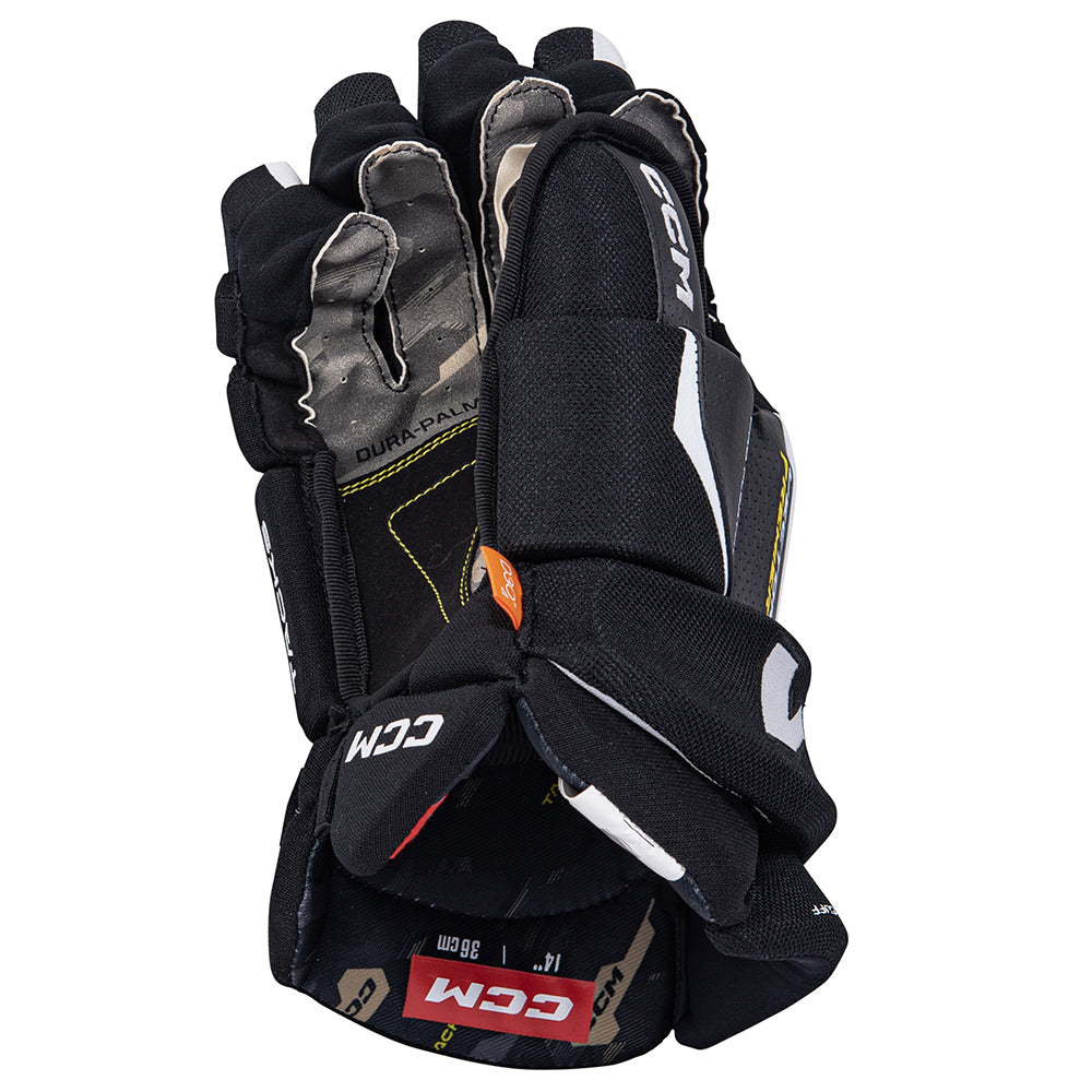 CCM Tacks Vector Premier 2022 Junior Ice Hockey Gloves - Protective Youth Hockey Gear for Practice & Games - Perfect for Youth League Players & Training Sessions