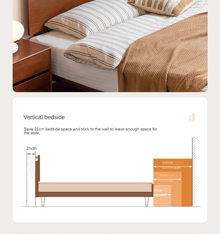 Medieval Style Solid Poplar Wood Bed Frame - Handcrafted Rustic Bed for Bedroom, Guest Room & Castle Themed Decor