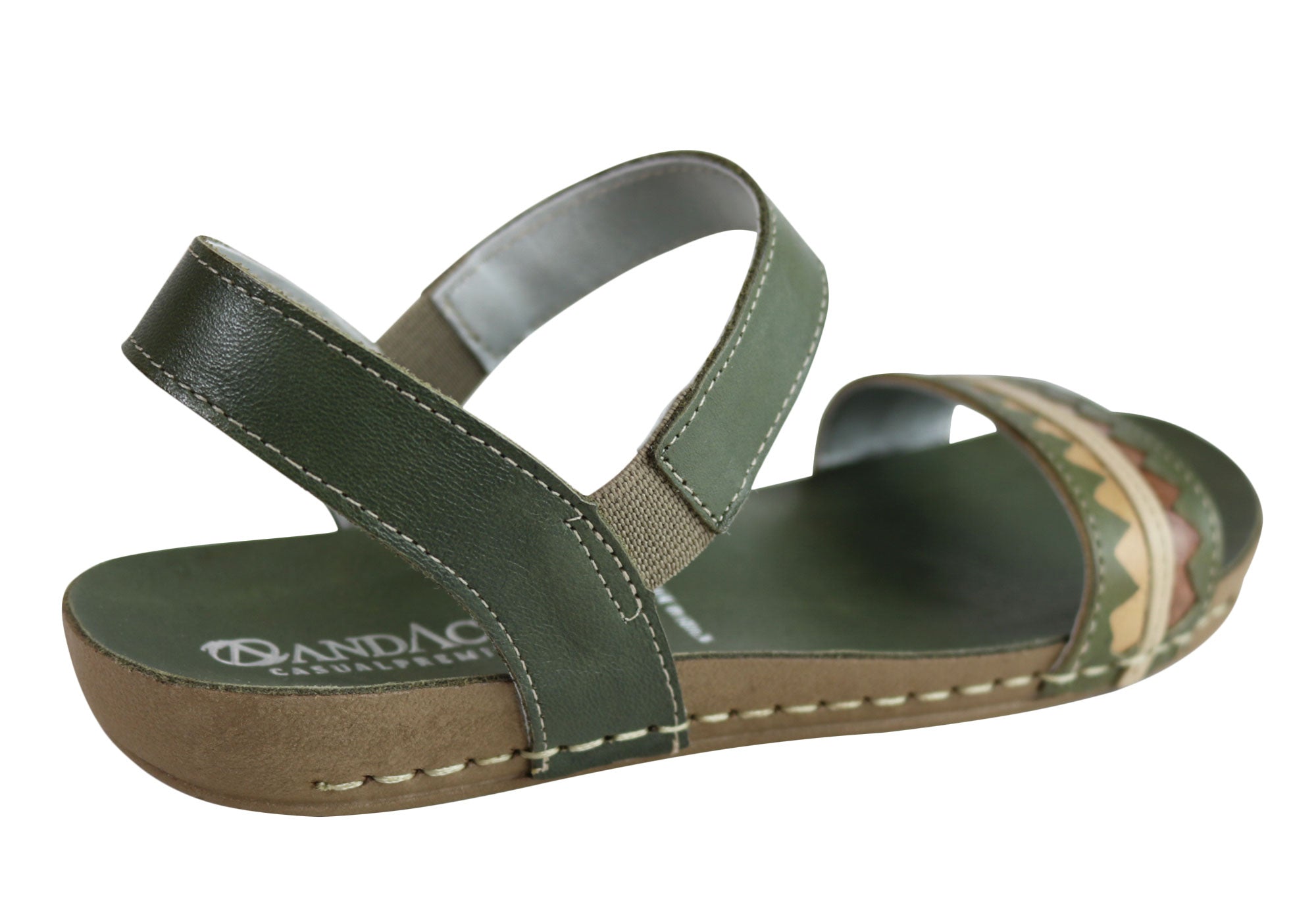 Andacco Women's Comfortable Leather Flat Sandals - Handmade in Brazil - Perfect for Summer, Beach & Casual Outfits