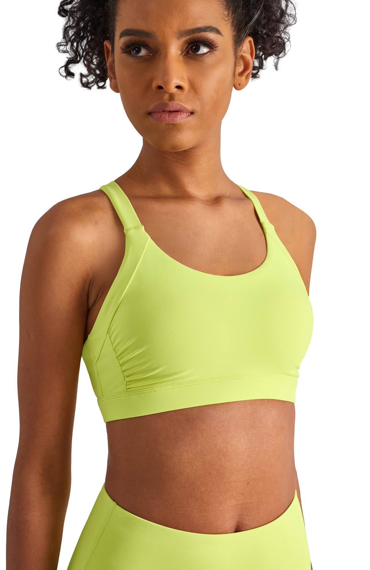 Icyzone Women's Workout Sports Bras - Padded Strappy Yoga Running Fitness Sports Bra - Athletic Activewear Tops for Gym, Training & Everyday Wear