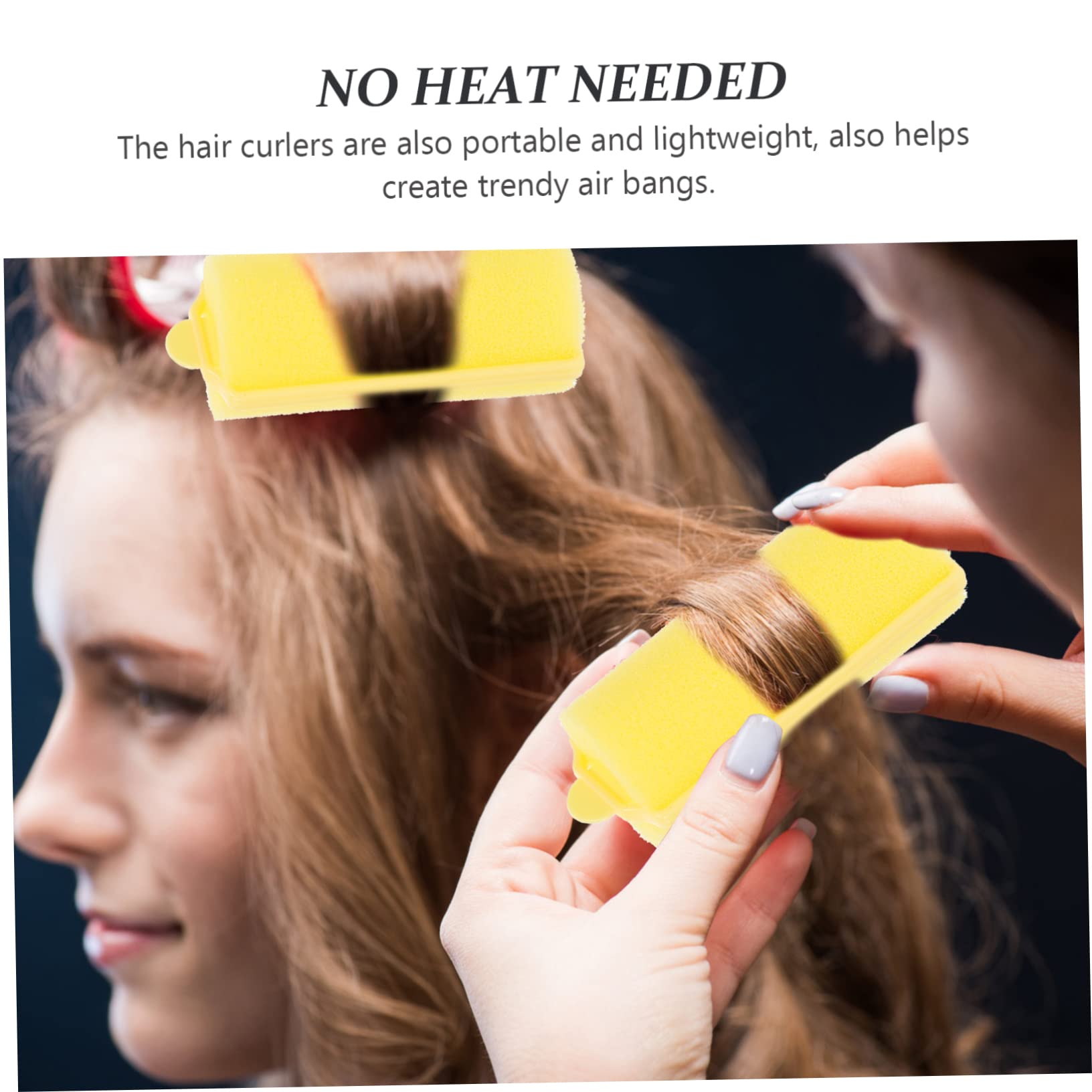 Minkissy 20pcs Sponge Hair Rollers for Long Hair - Overnight Non-Heat Curling Bands, No Damage Hair Styling Tools for Soft Waves & Curls - Perfect for Home, Salon, Travel & Special Occasions