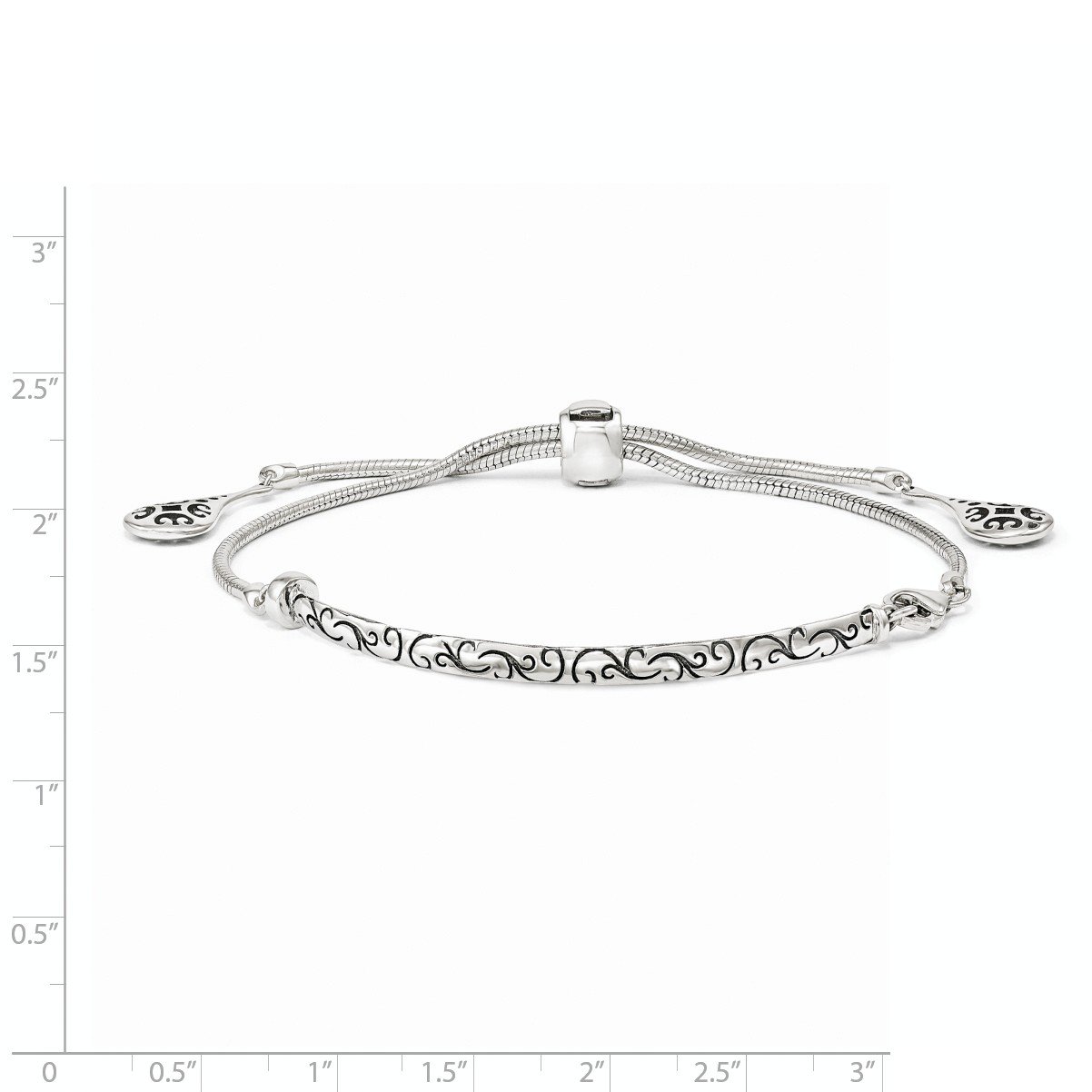 Elegant Sterling Silver Filigree Drop Adjustable Bracelet for Women - Perfect for Weddings, Parties & Everyday Wear