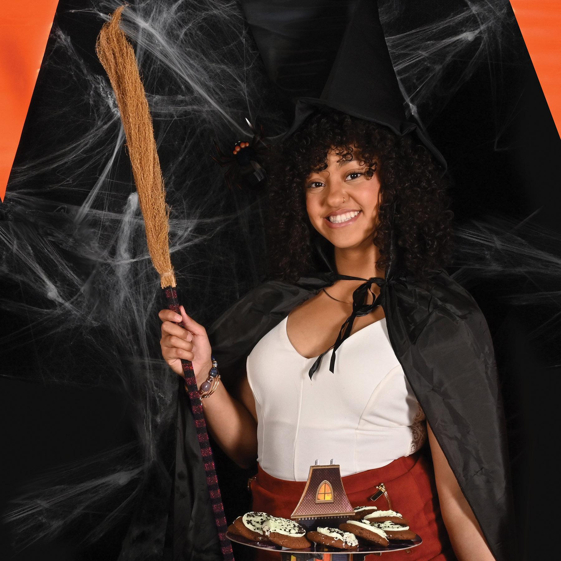 12 Pack Halloween Witch Brooms - Decorative Witch Broomsticks for Halloween Party Decor, Witch Costume Accessories, and Themed Events