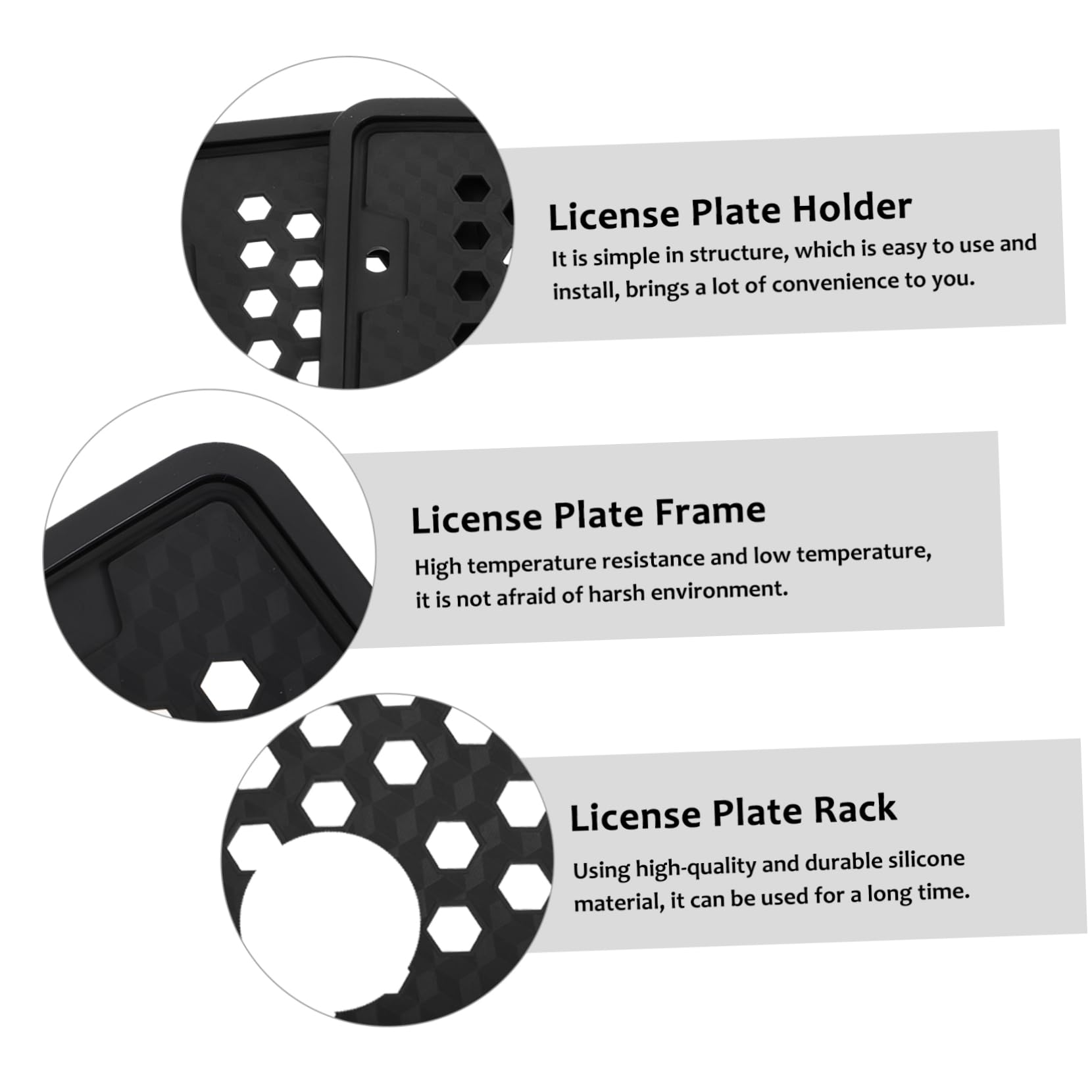 Vaguelly 16-Piece Anti-Scratch License Plate Frame Set - Durable Car License Plate Holder & Mount for All Vehicles - Perfect for Car Accessories, Auto Detailing & Vehicle Protection