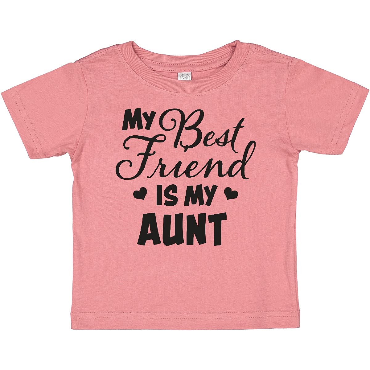 My Best Friend is My Aunt with Hearts Baby T-Shirt - Perfect for Family Gatherings & Heartwarming Moments