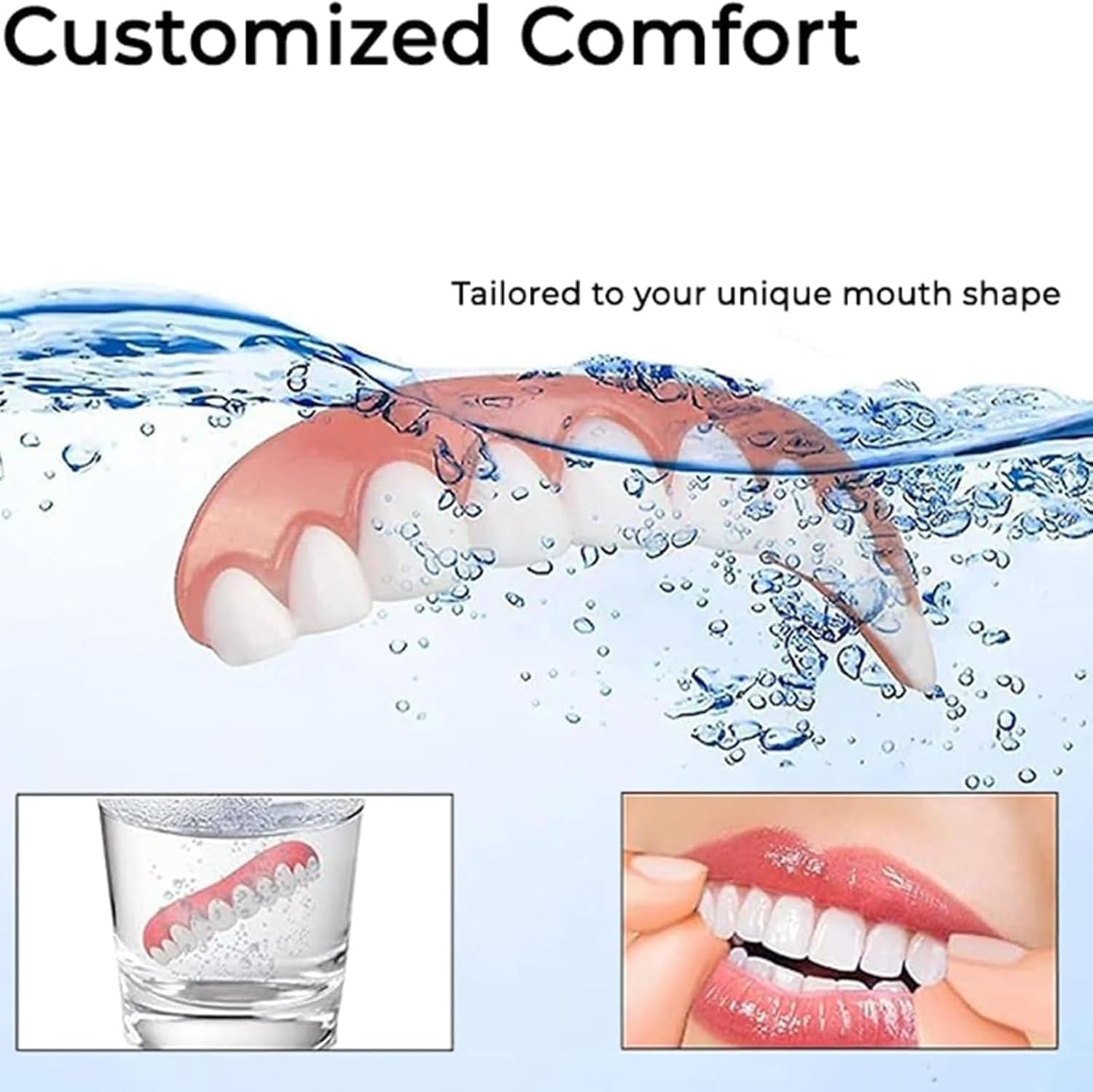 Fit Denture Silicone Reline Kit - Soft & Comfortable Denture Repair Solution for Men & Women (2-Pack) - Perfect for At-Home Denture Adjustments & Comfort Enhancement