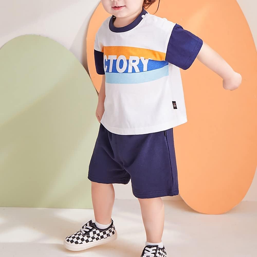 **Boys' Elastic Waist Cotton Shorts for Toddlers - Soft & Comfortable Pull-On Summer Short Pants - Perfect for Playtime, Beach, and Outdoor Activities**