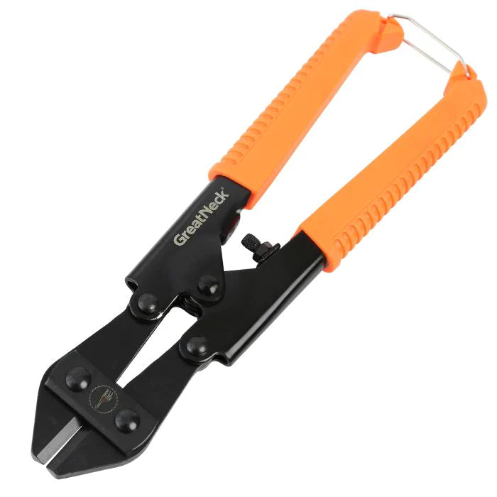 GreatNeck BC8 8-Inch Mini Bolt Cutters - Heavy Duty Steel Wire & Padlock Cutter for DIY, Home Repair, and Emergency Use