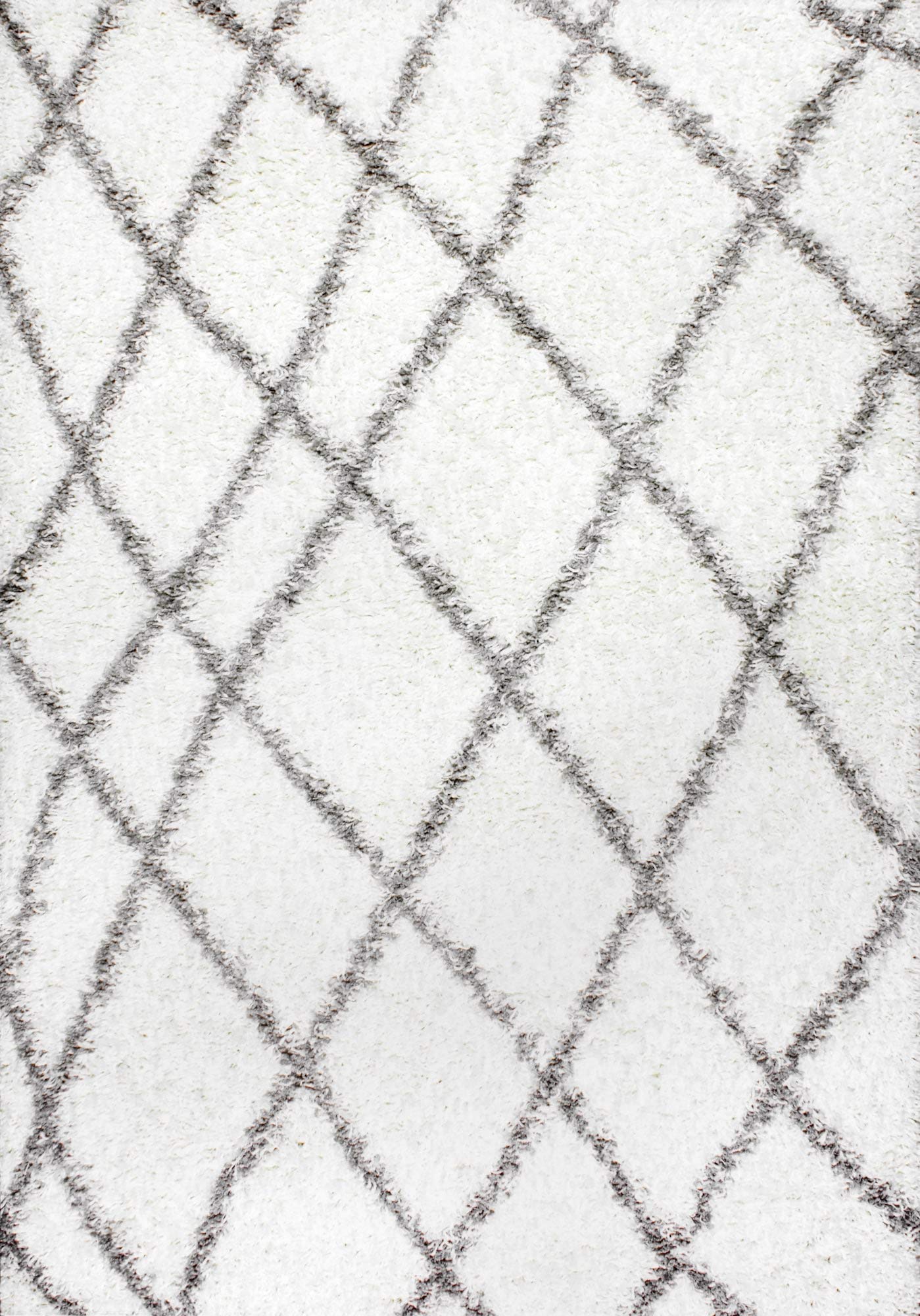 nuLOOM Alvera Soft Shag Area Rug 3x5 Feet, Plush White Accent Rug for Living Room, Bedroom & Dorm - Cozy Home Decor