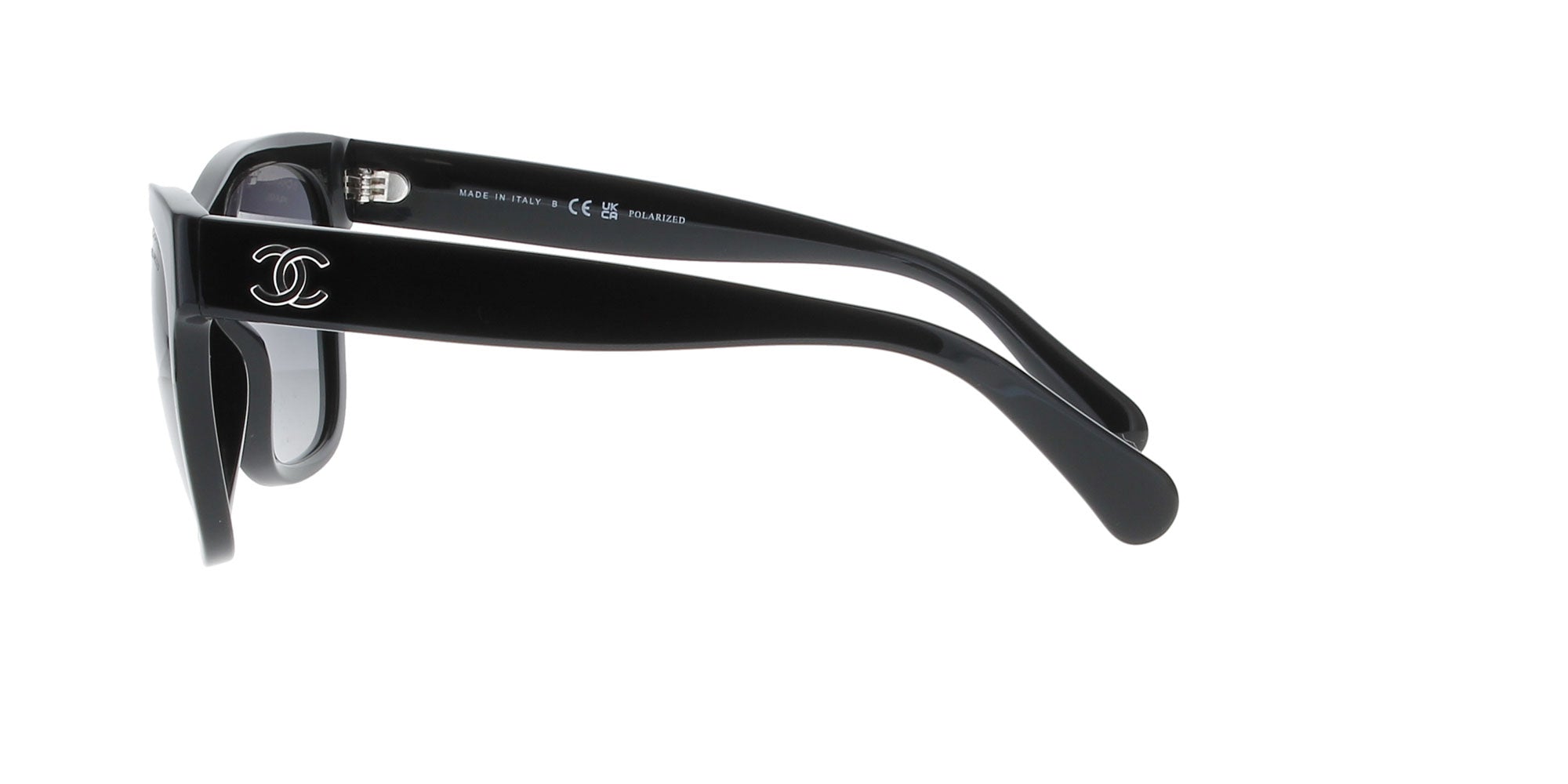 Chanel Polarized Black Square Sunglasses for Women - UV Protection Luxury Fashion Shades for Driving, Beach & Outdoor Activities