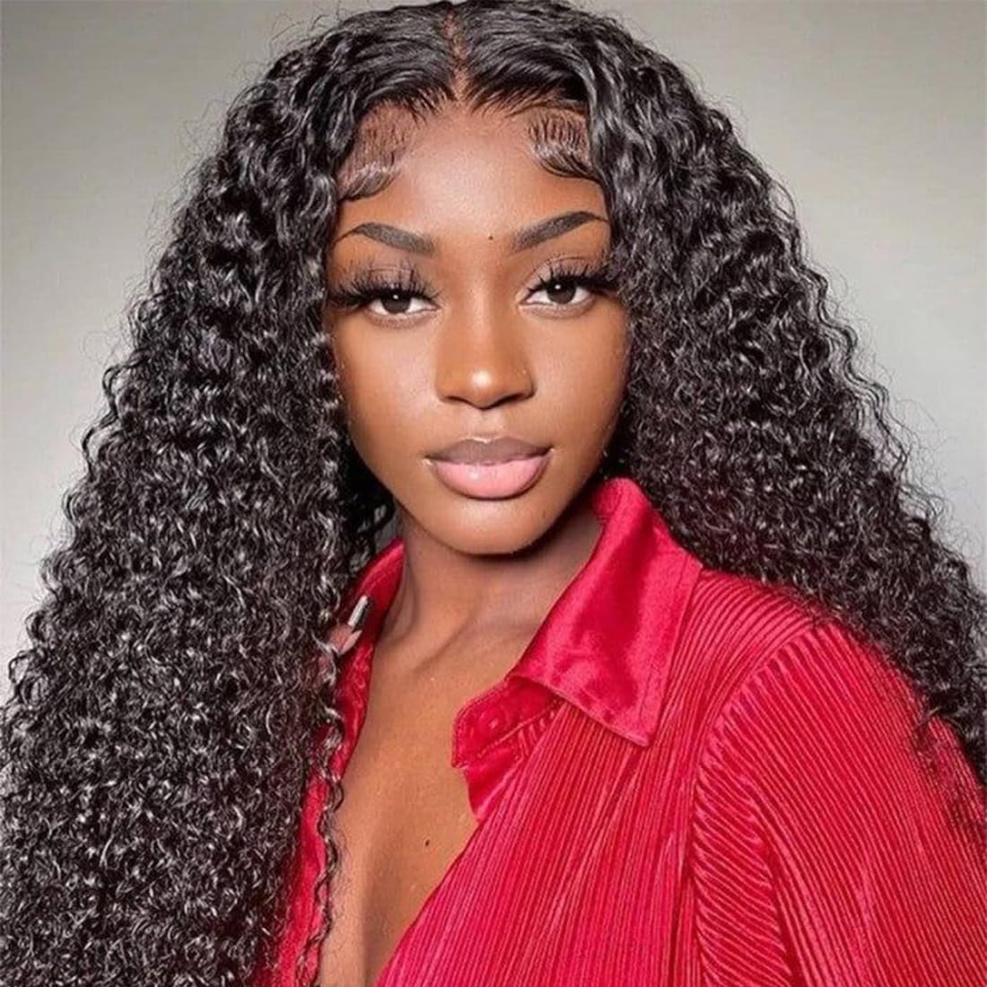 13x6 HD Lace Front Wig 200% Density Mongolian Kinky Curly Human Hair Wig | Unprocessed Virgin Hair | Glueless Wear & Go | 18 Inch for Black Women | Perfect for Daily Wear, Parties & Special Occasions
