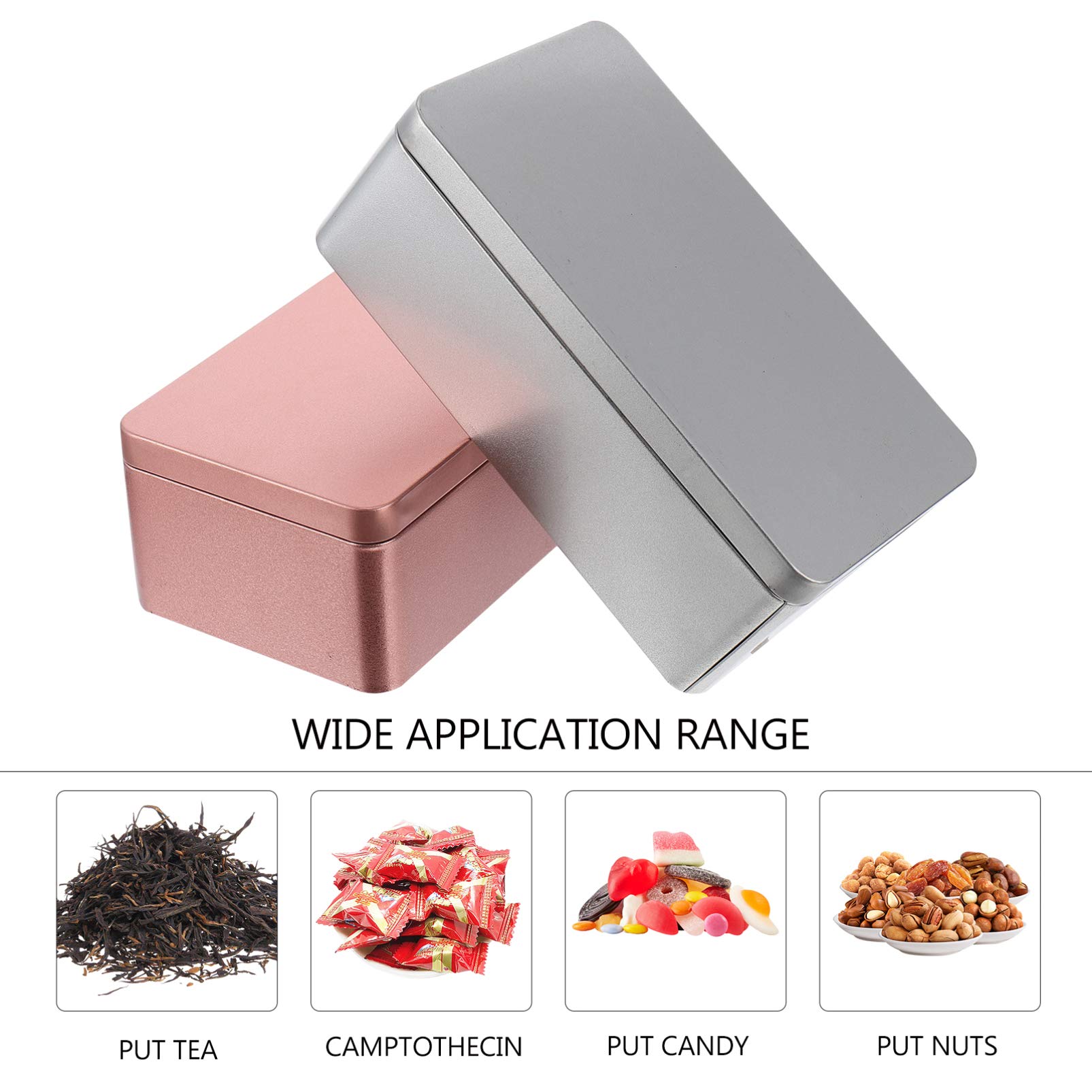 Hemoton 2-Piece Tea Storage Box Set - Airtight Tinplate Containers for Tea Leaves, Coffee, Candies & Spices | Perfect Kitchen & Pantry Organization for Home, Office & Gift Giving