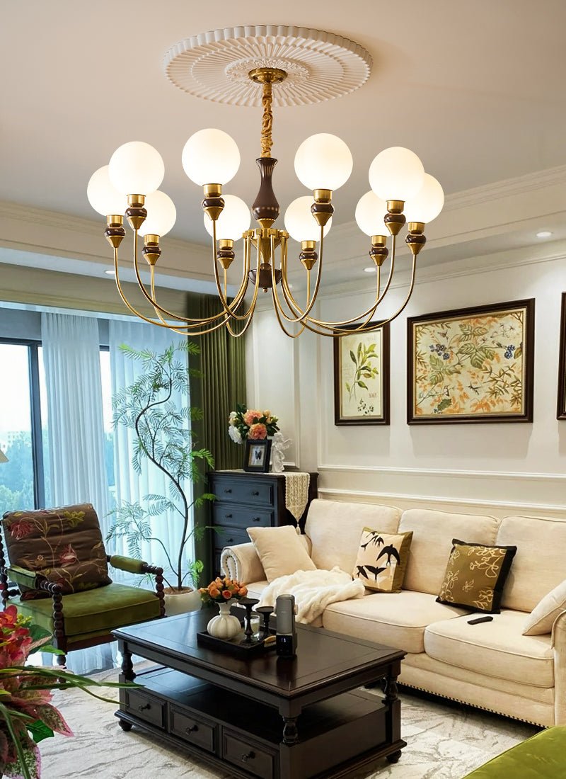 Helena Curve Chandelier - Modern Crystal Ceiling Light Fixture for Dining Room, Living Room & Bedroom | Elegant Home Decor Lighting