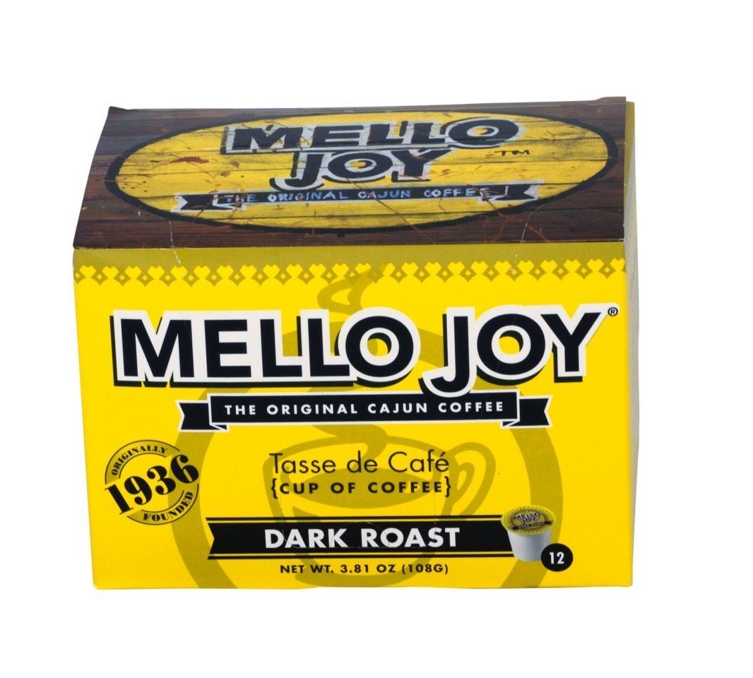 Mello Joy Dark Roast Coffee Pods - 12 Single Serve Cups for Keurig Brewers | Rich & Bold Flavor for Morning Energy & Office Use