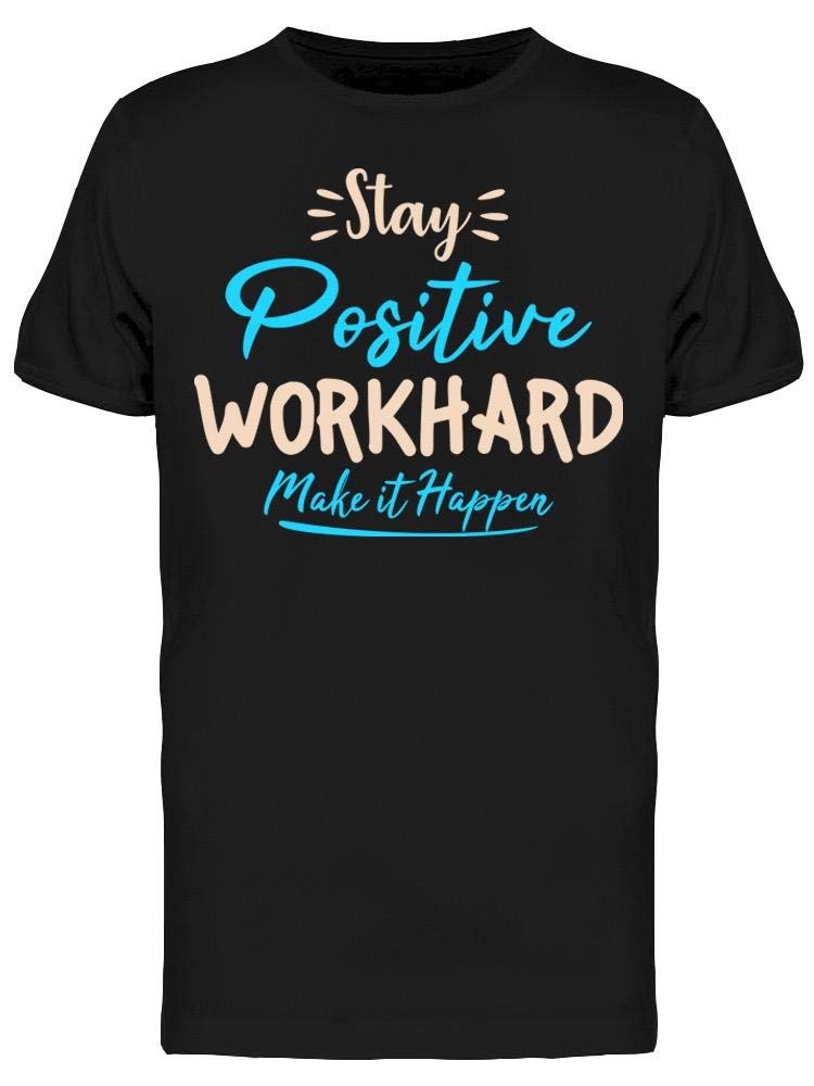 Smartprints Motivational T-Shirt for Men - Inspirational 'Make It Happen' Graphic Tee - Perfect for Workouts, Gym, Casual Wear & Everyday Motivation