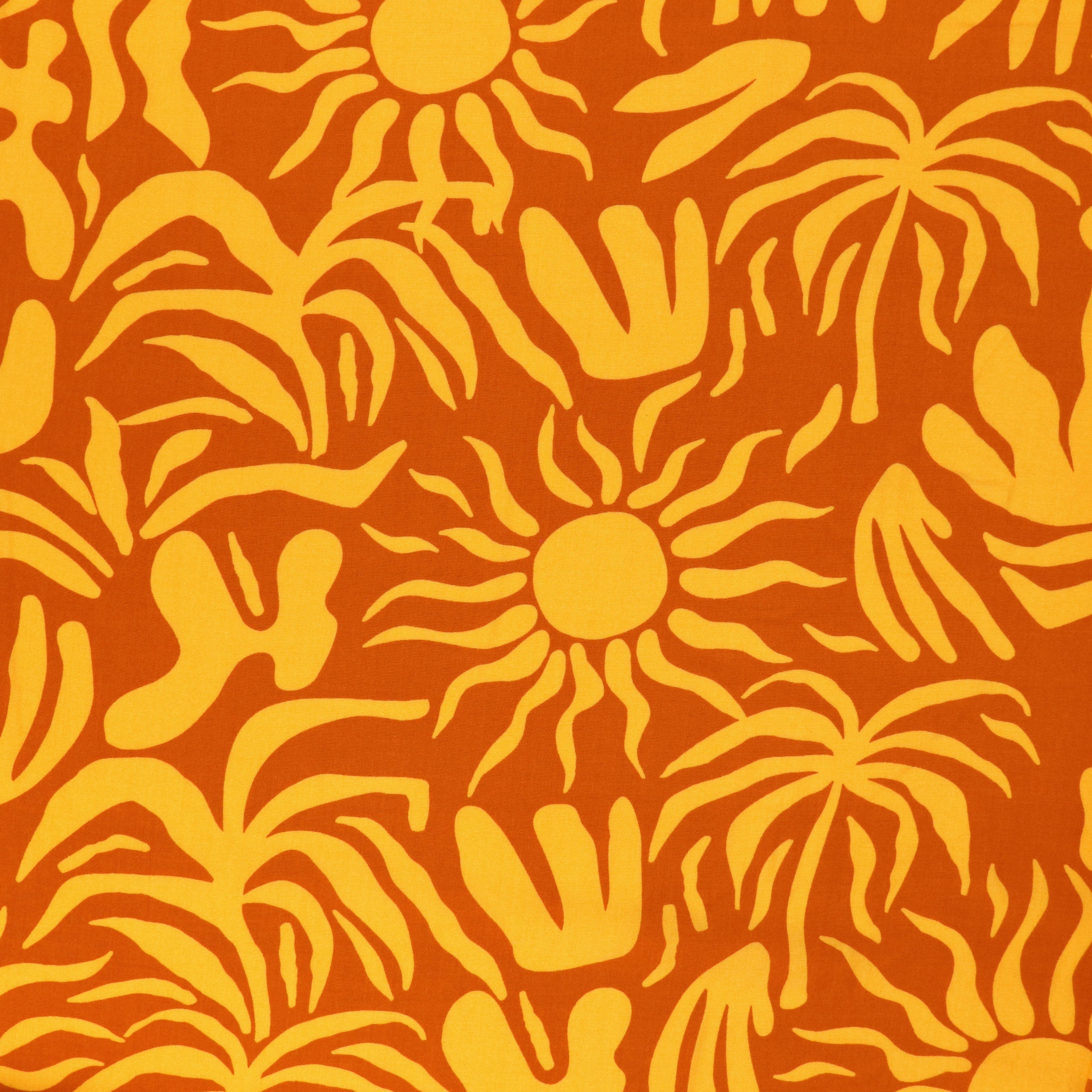 Viscose Poplin Fabric - Soft & Breathable Orange Material for Summer Dresses & Vacation Outfits | Perfect for Beachwear, Resort Wear & Casual Fashion
