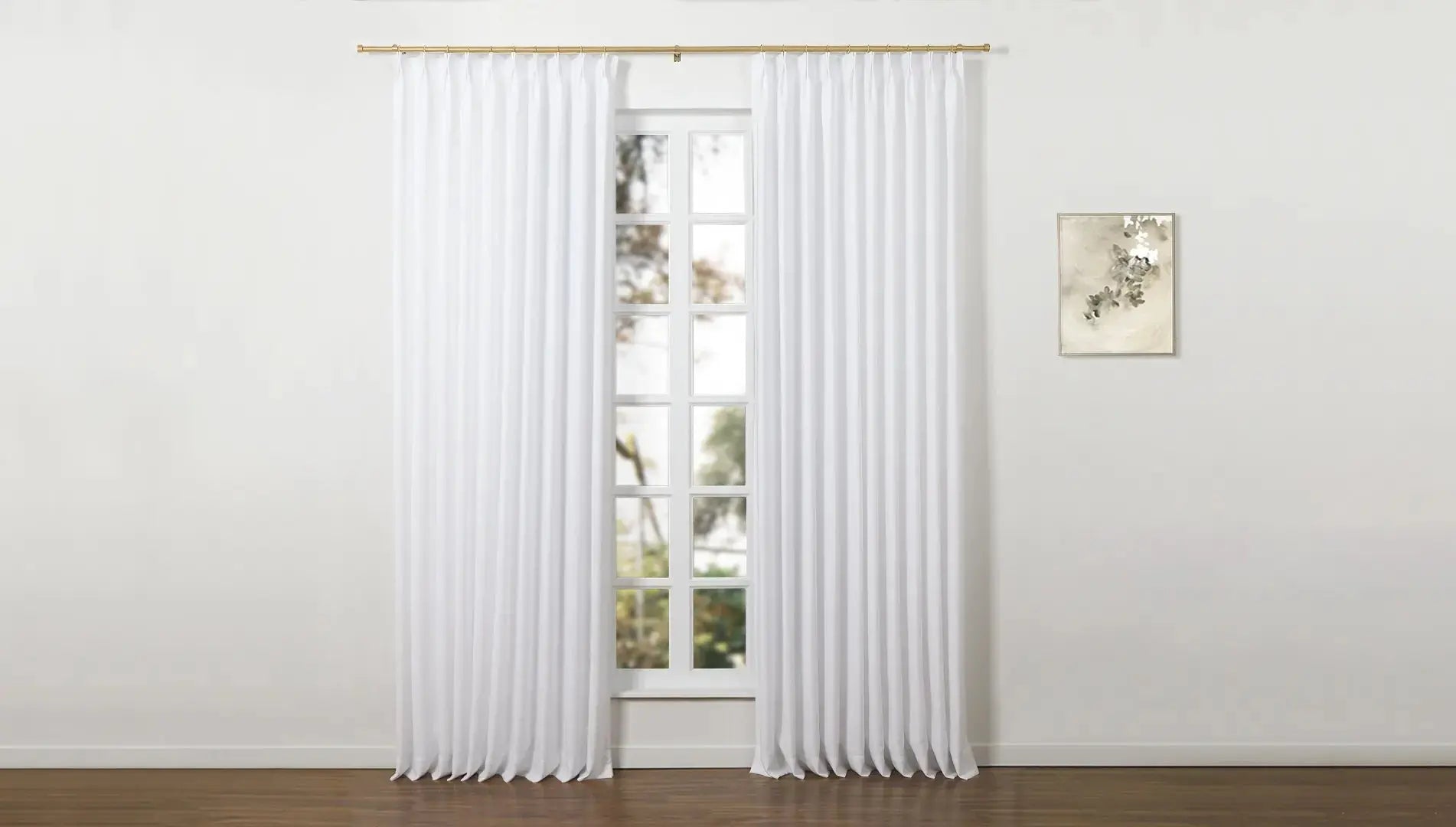 Jaylon Adjustable Curtain Rod with Rings - Extendable Window Drapery Rod for Living Room, Bedroom & Kitchen - Easy Installation for Blackout & Sheer Curtains