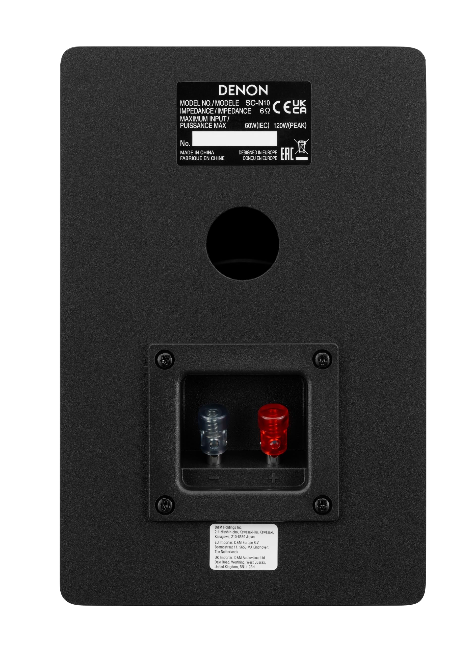 Denon SCN10 2 x 65W HiFi Bookshelf Speakers - Premium 2-Way Sound System for TV, Home Theater, and Music | Compatible with Receivers & Amplifiers | Stylish Black Design (SCN10BKEM) | Perfect for Living Rooms, Gaming Setups, and Home Audio Systems