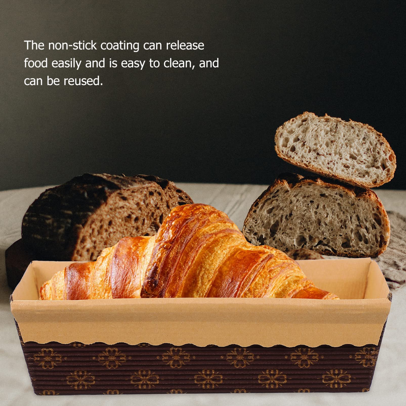Alipis 25-Pack Disposable Corrugated Paper Bread Loaf Pans - Eco-Friendly Recyclable Baking Pans for Quick Bread, Pumpkin Bread & Pastries - Perfect for Home Baking, Bakery Shops & Holiday Treats