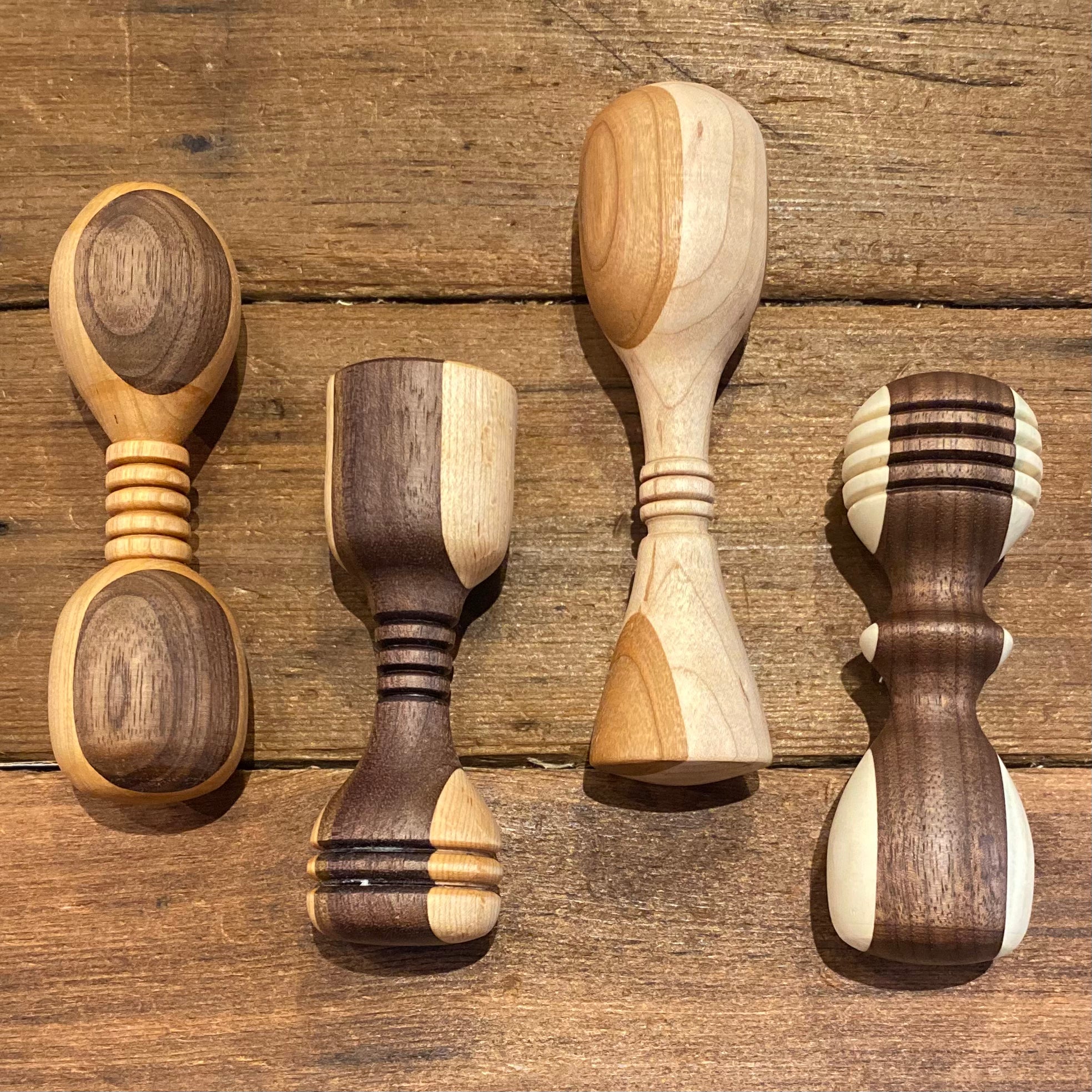 Handmade Wooden Baby Rattle Toy - Natural Wood Teething Toy with Lathed Handle - Safe & Non-Toxic for Newborns & Infants - Perfect for Sensory Play, Baby Shower Gifts & Nursery Decor