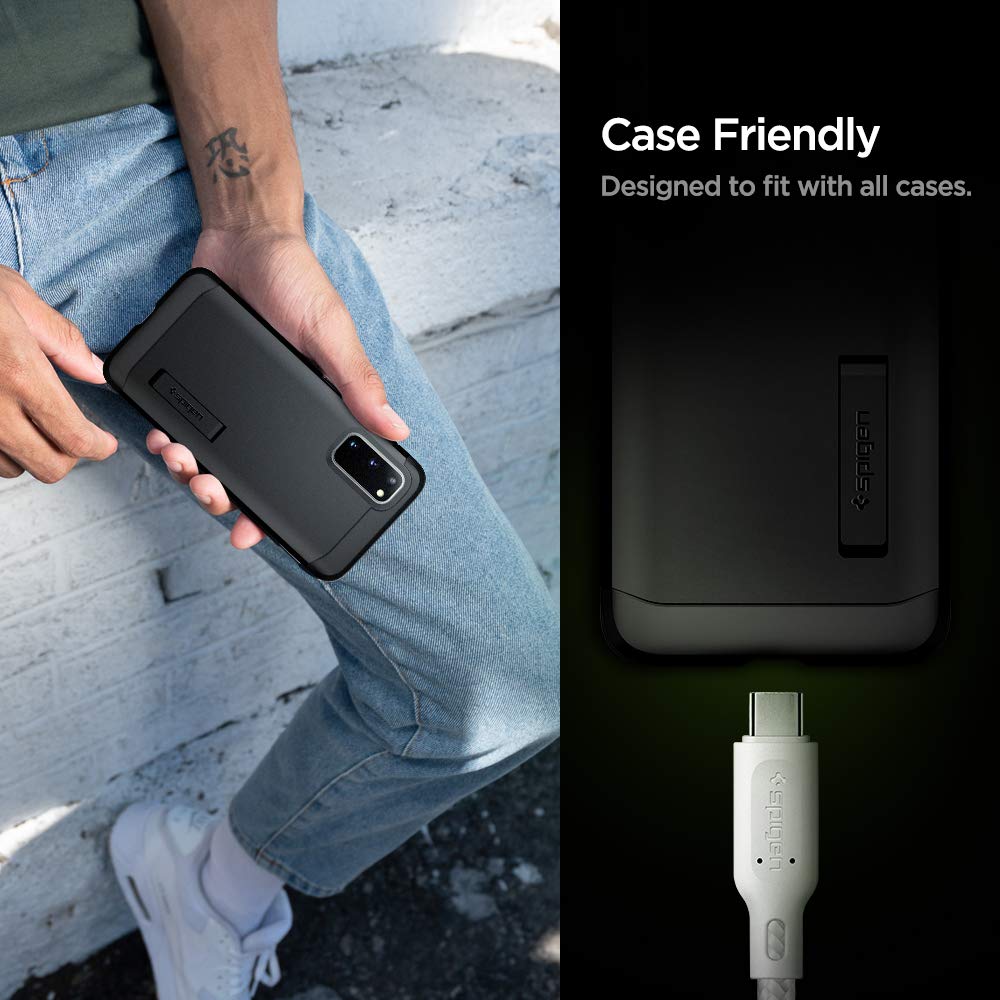 Spigen DuraSync 60W 4.9ft USB C to USB C Fast Charging Cable with Power Delivery PD - Compatible with iPhone 16/15 Pro Max, Galaxy S24/S23 Ultra, Note 20, Z Fold/Flip 6, Pixel 9, MacBook & iPad - Perfect for Home, Office & Travel Charging