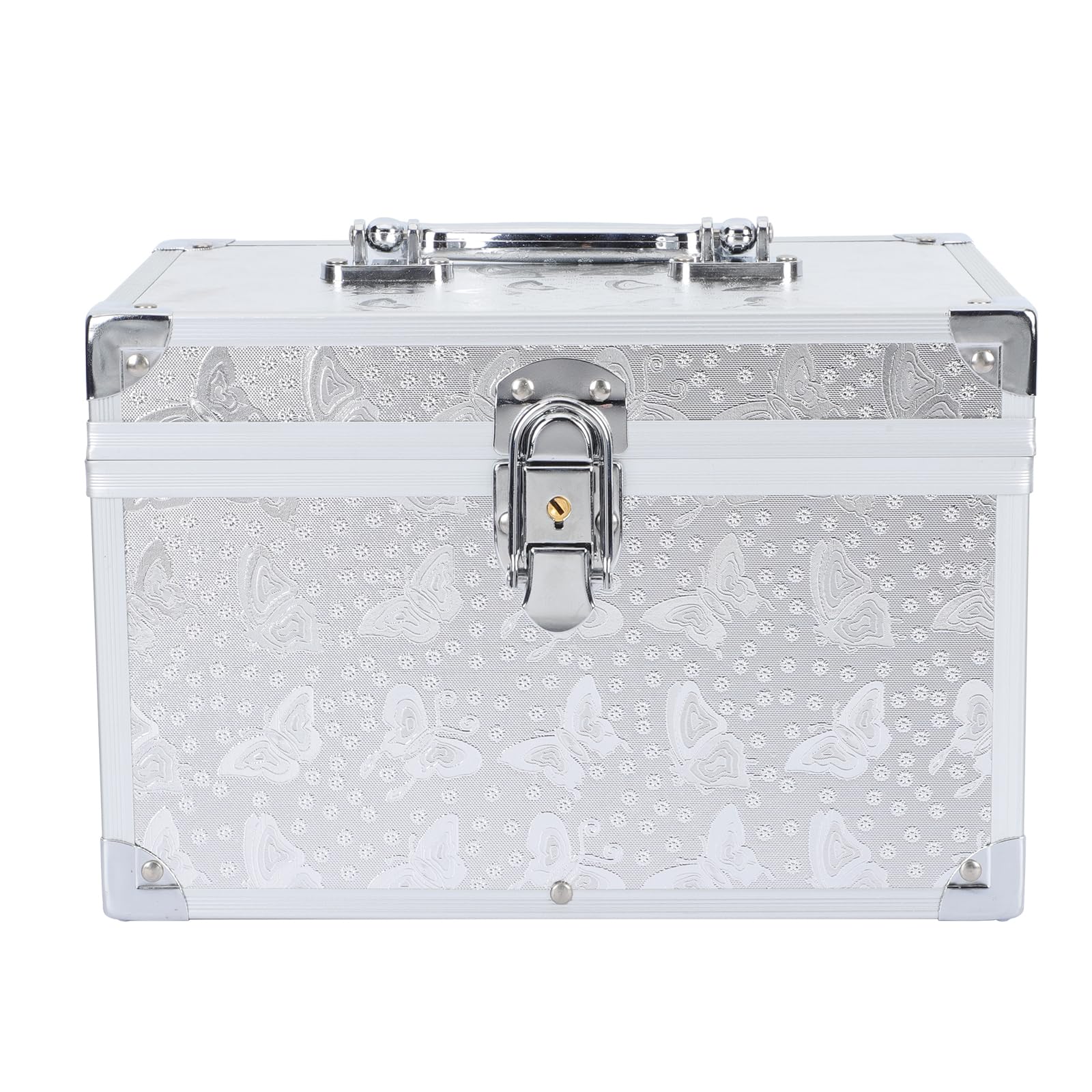 DOITOOL 1pc Metal Pedicure Kit & Manicure Supplies Case - Portable Travel Tool Box for Makeup Storage, Jewelry Organizer & Medicine Storage - Perfect for Salon, Home Use & On-the-Go Nail Care
