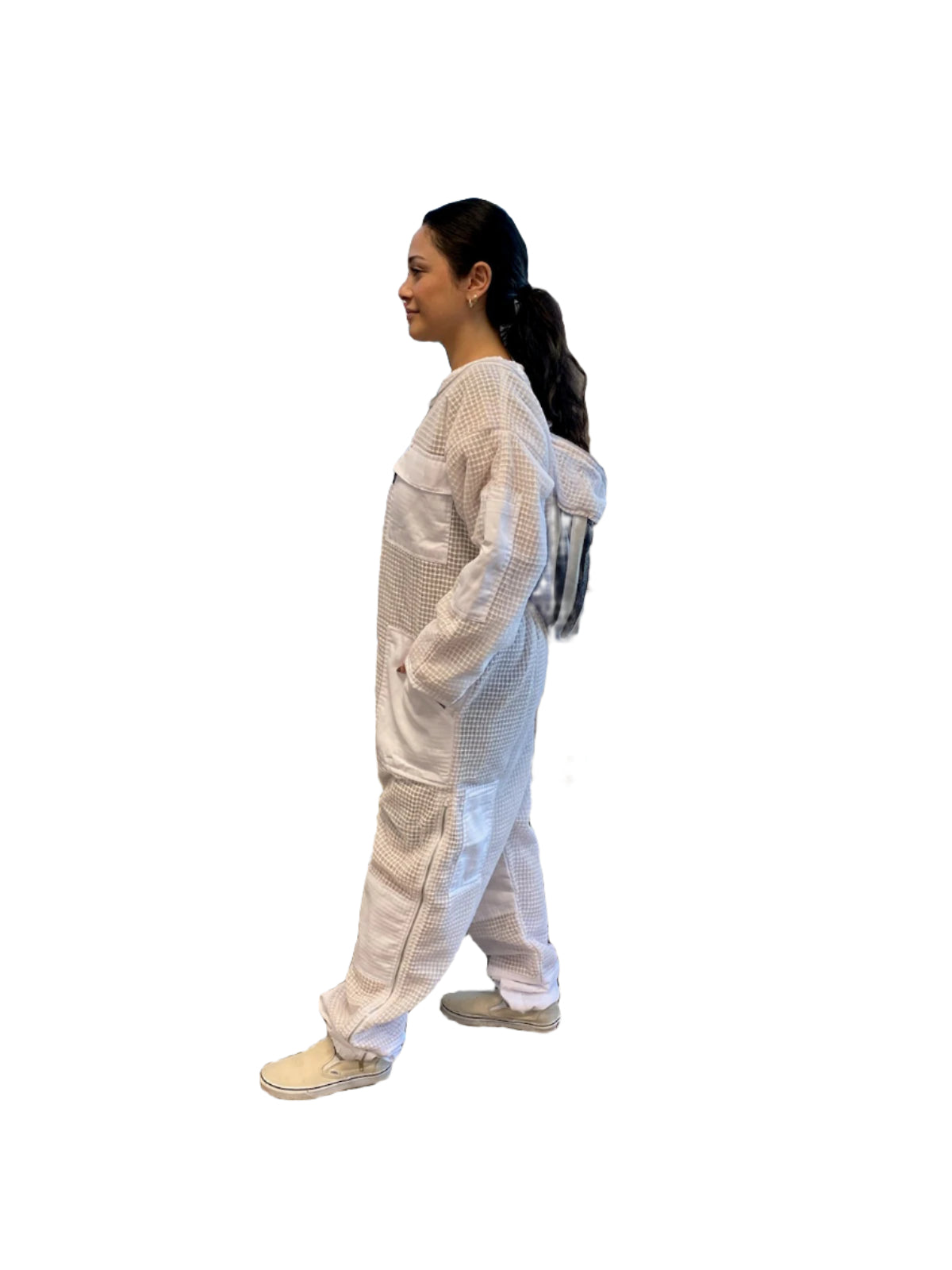 Triple Layer Protective Ventilated Beekeeping Suit with Veil - AirFlow Series | Full Body Beekeeper Outfit for Honey Harvesting & Hive Inspection