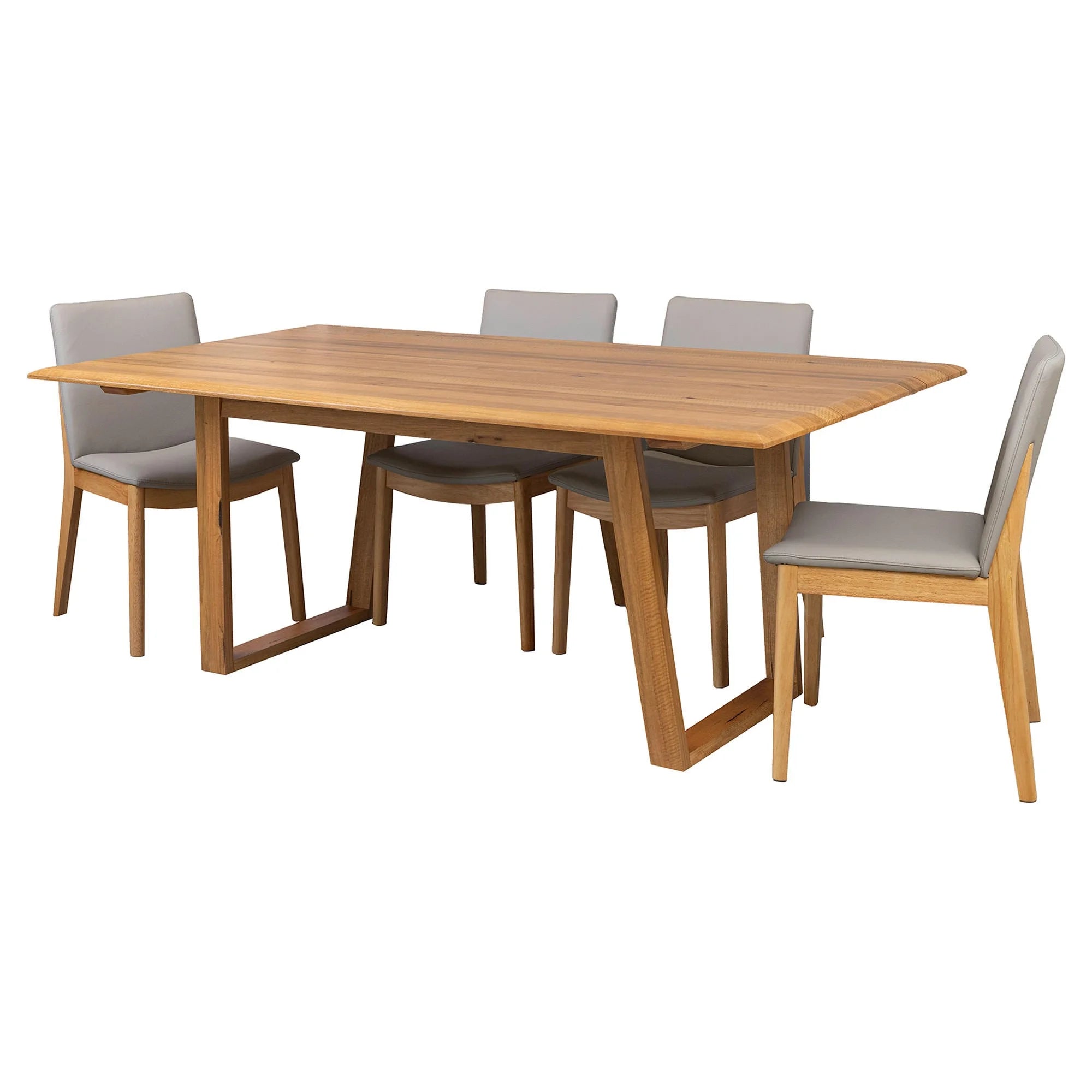 Galway 8-Piece Dining Set with 2.4m Extendable Table & Grey Upholstered Chairs - Perfect for Family Gatherings & Dinner Parties