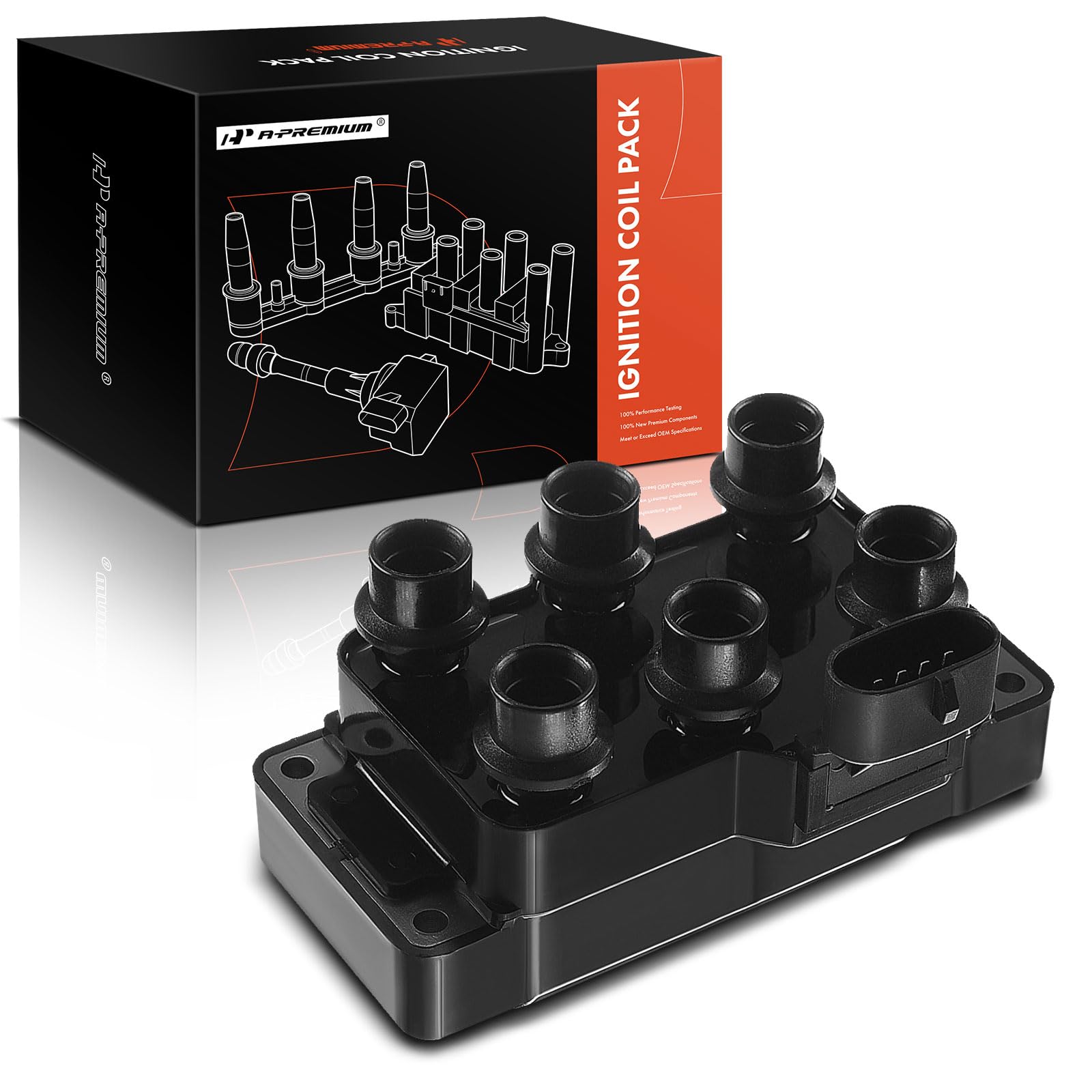 Premium Engine Ignition Coil Packs Compatible with Ford F-150 1998-2000, Mustang, Ranger, Windstar, Mazda MPV, Cougar & Mystique - High Performance Replacement Part for Smoother Acceleration & Better Fuel Efficiency